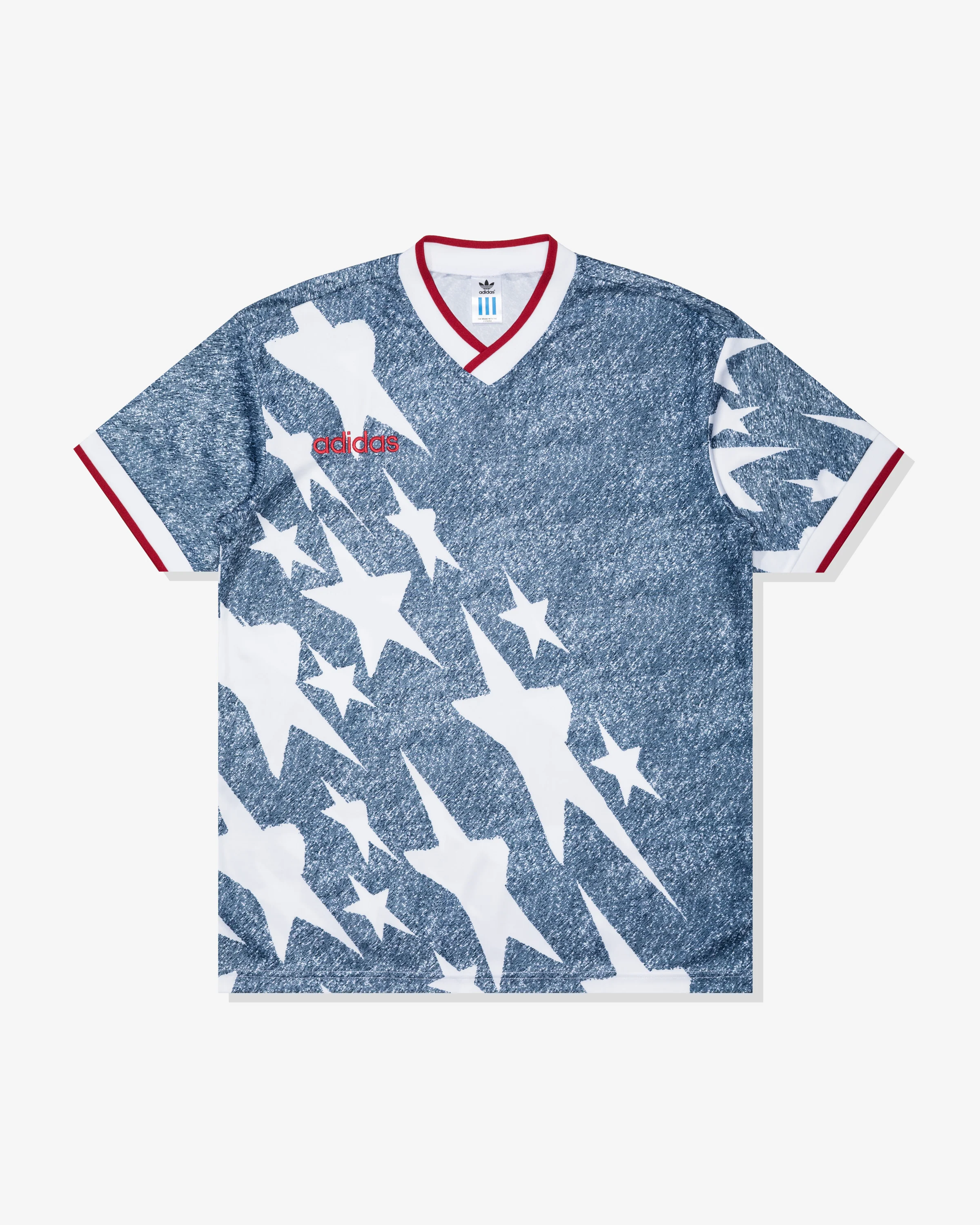 ADIDAS DENIM GRAPHIC JERSEY - WHITE/ DARK BLUE