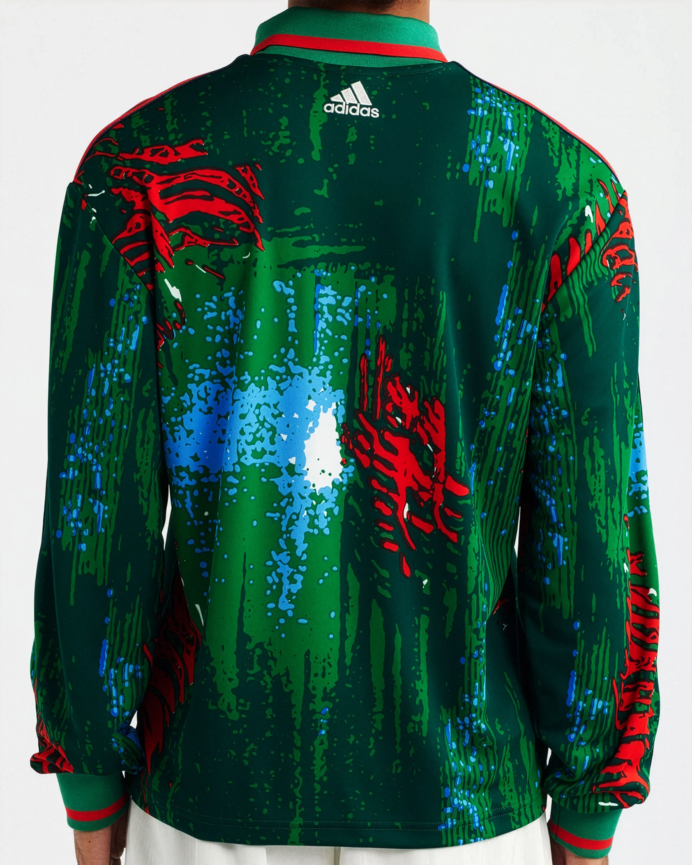 ADIDAS X BRAIN DEAD LS JERSEY -  RED/ BGREEN/ BLUE - Image 2