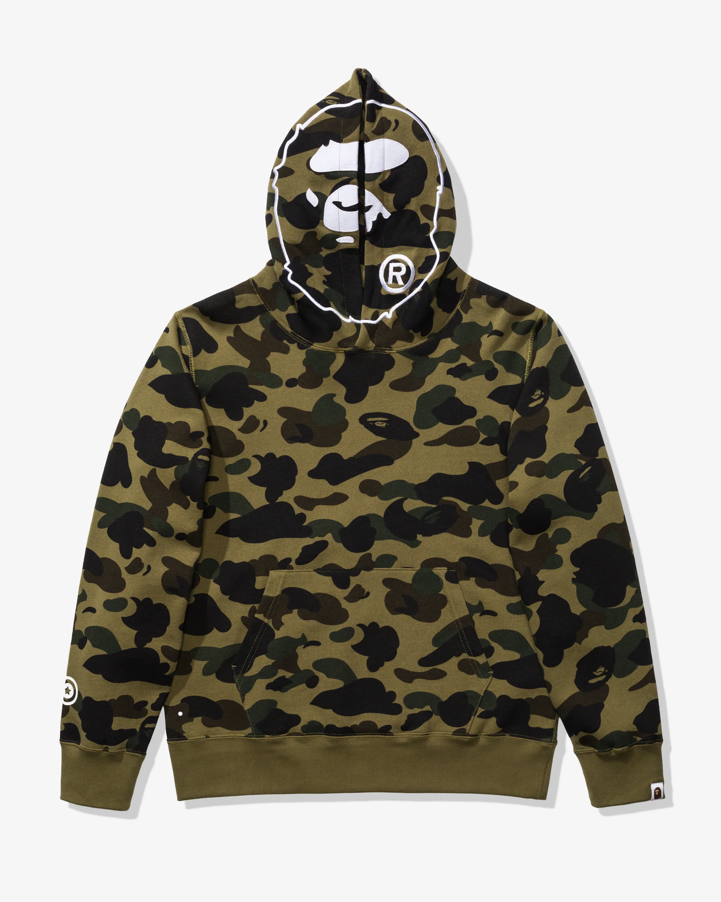 BAPE 1ST CAMO 2ND APE PULLOVER HOODIE - GREEN - Image 3