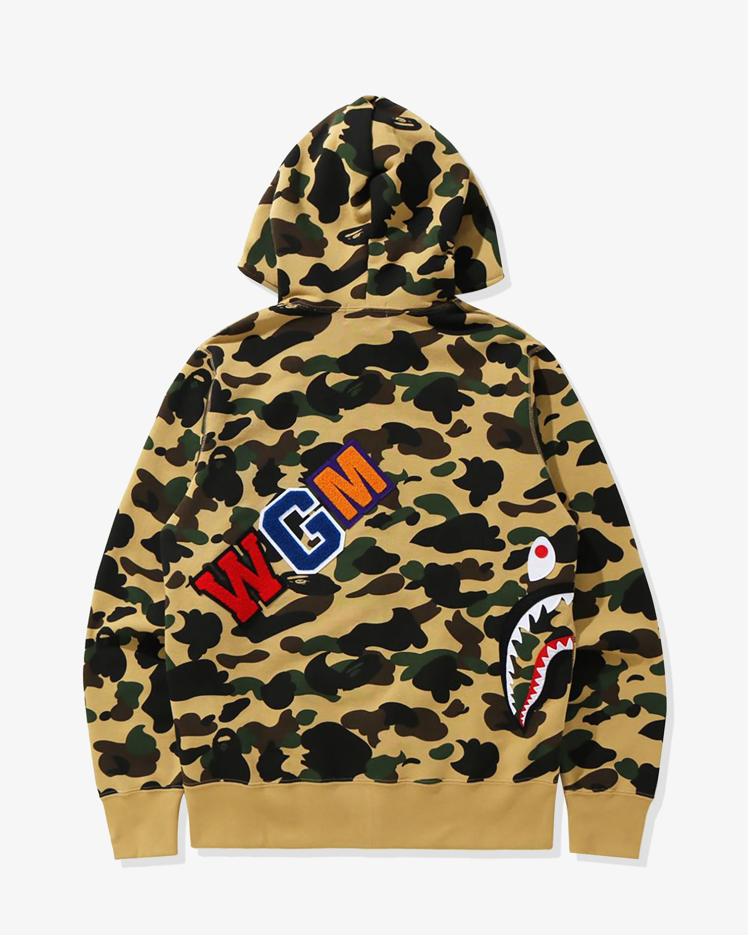 BAPE 1ST CAMO MULTI SHARK FULL ZIP HOODIE - YELLOW - Image 2