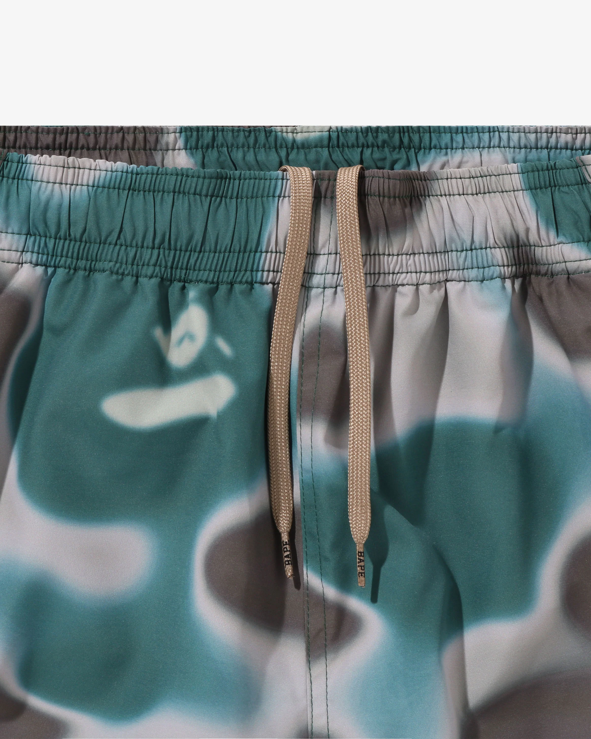 BAPE LIQUID CAMO ONE POINT BEACH SHORTS - OLIVEDRAB - Image 4