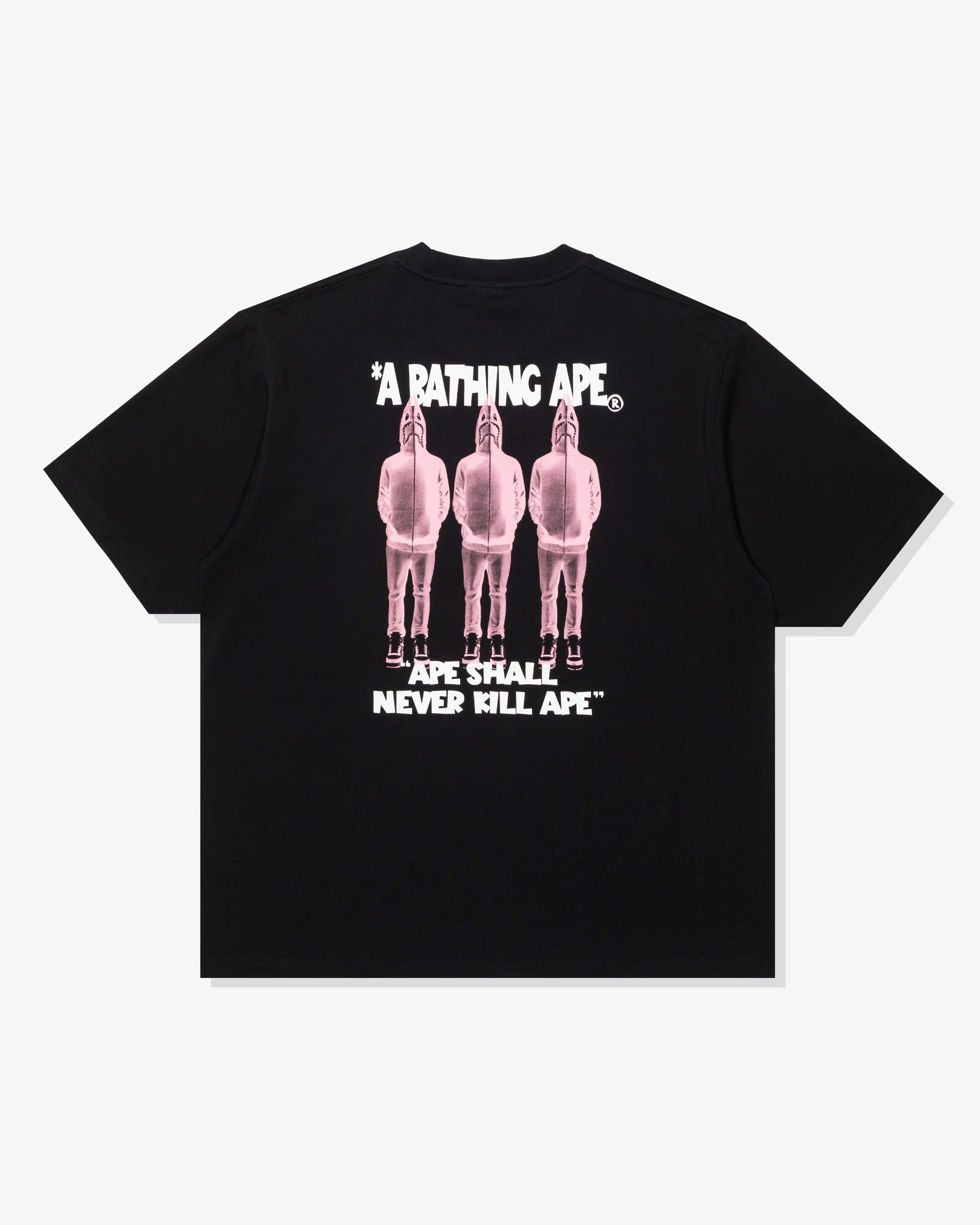 BAPE SHARK SHIJIN A BATHING APE LOGO TEE - BLACK - Image 2