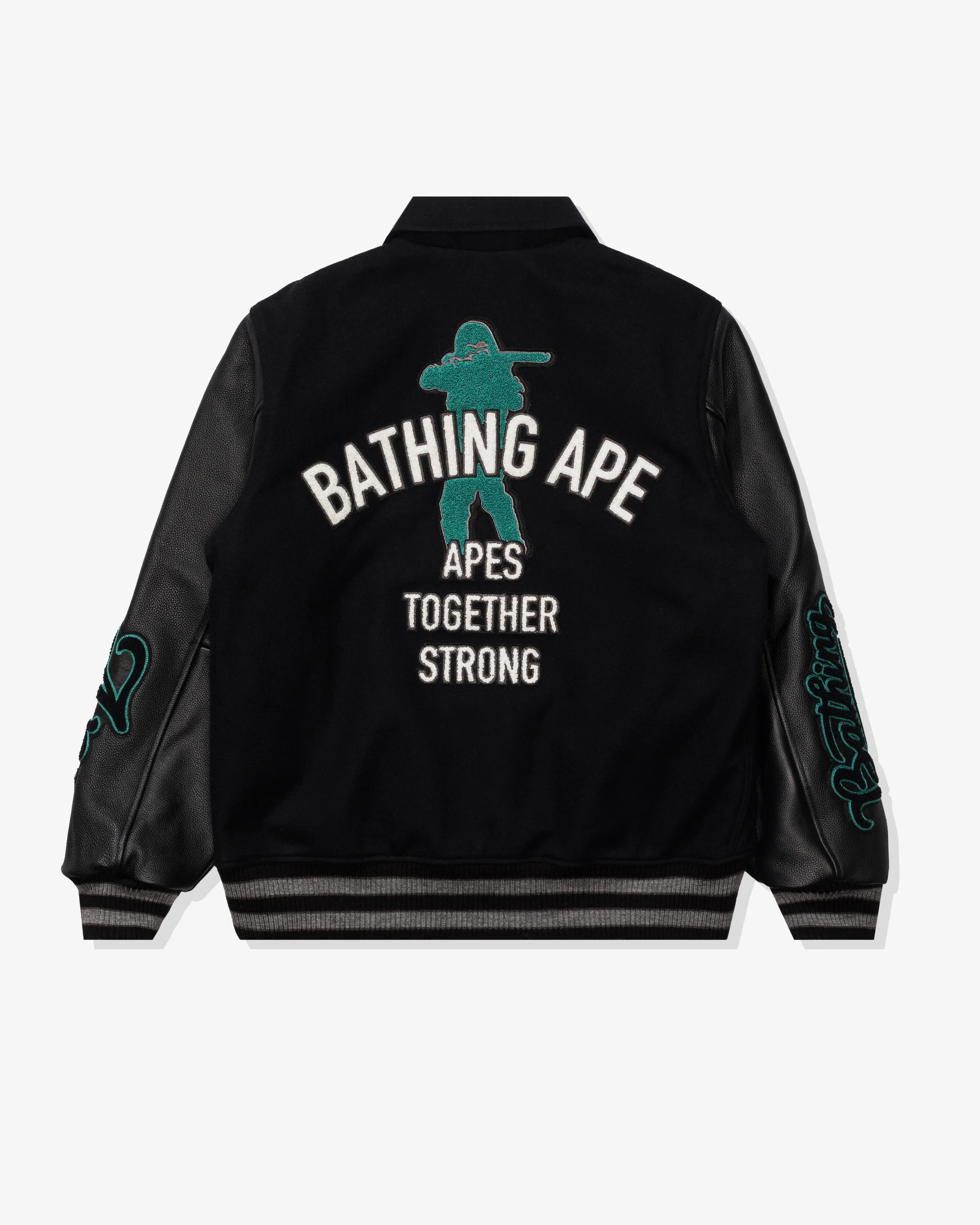 BAPE VARSITY JACKET - BLACK - Image 3
