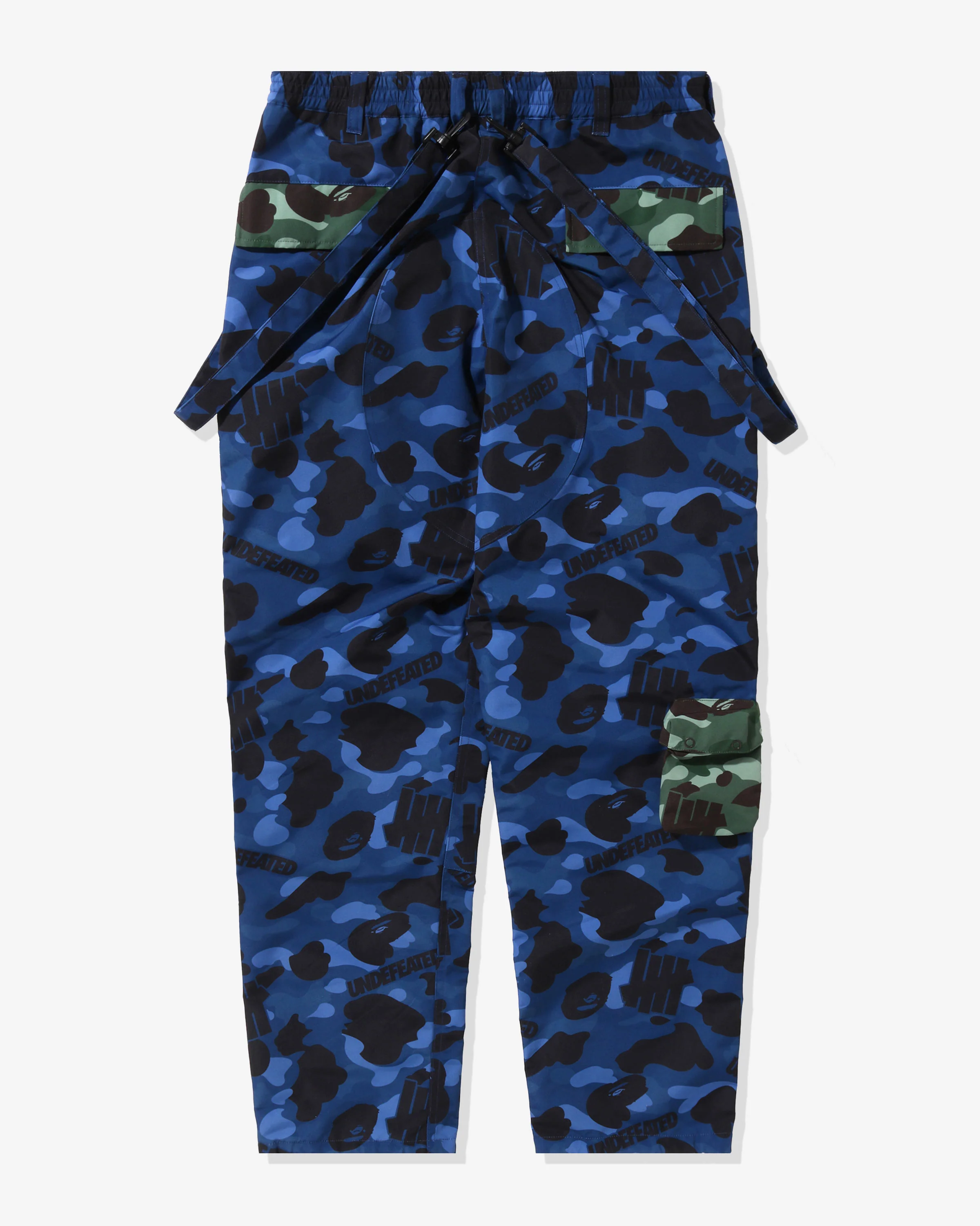BAPE X UNDEFEATED MULTI POUCH POCKET PANTS - NAVY - Image 2