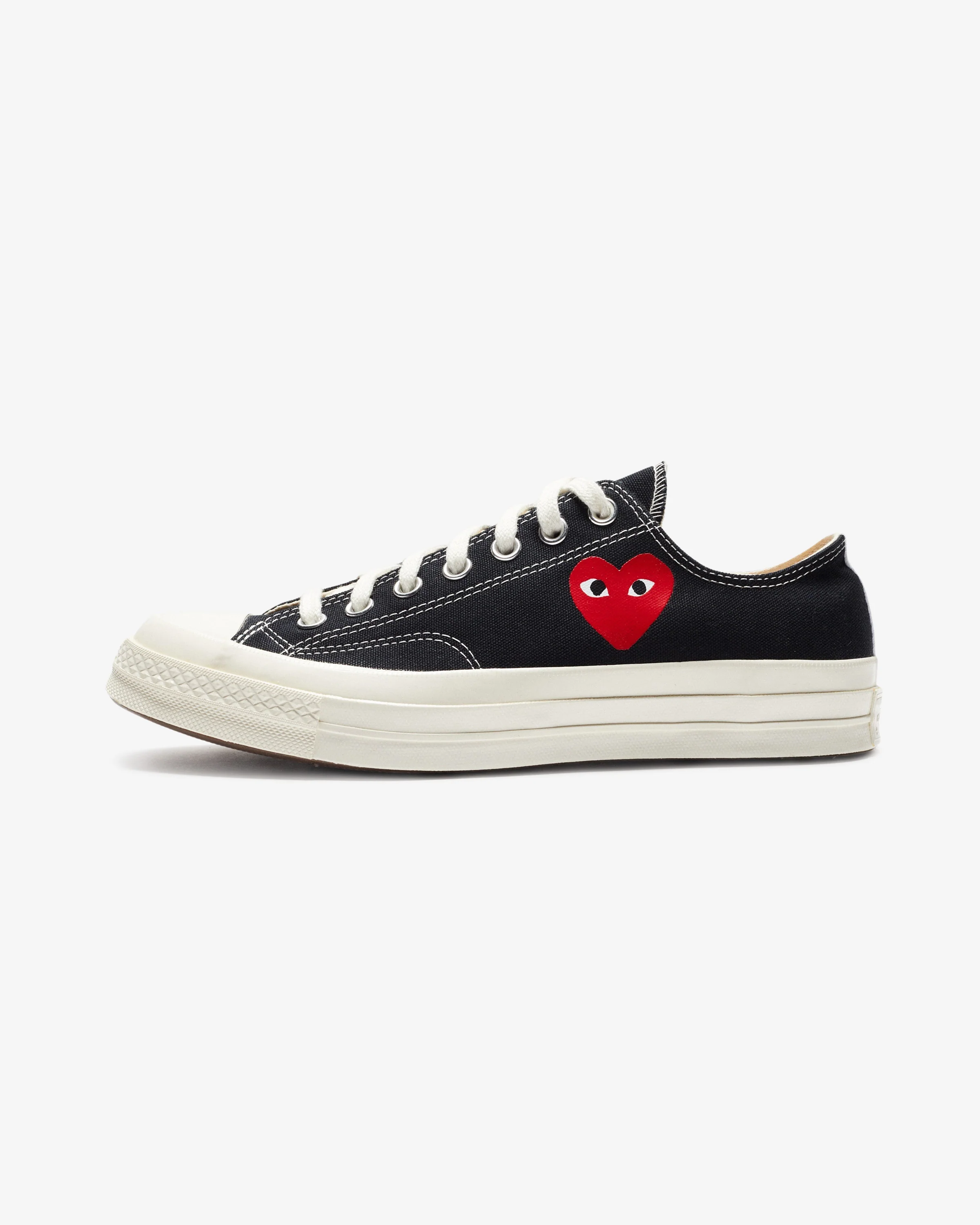 CONVERSE X CDG SINGLE HEART CHUCK 70 OX - BLACK/ EGRET - Image 2