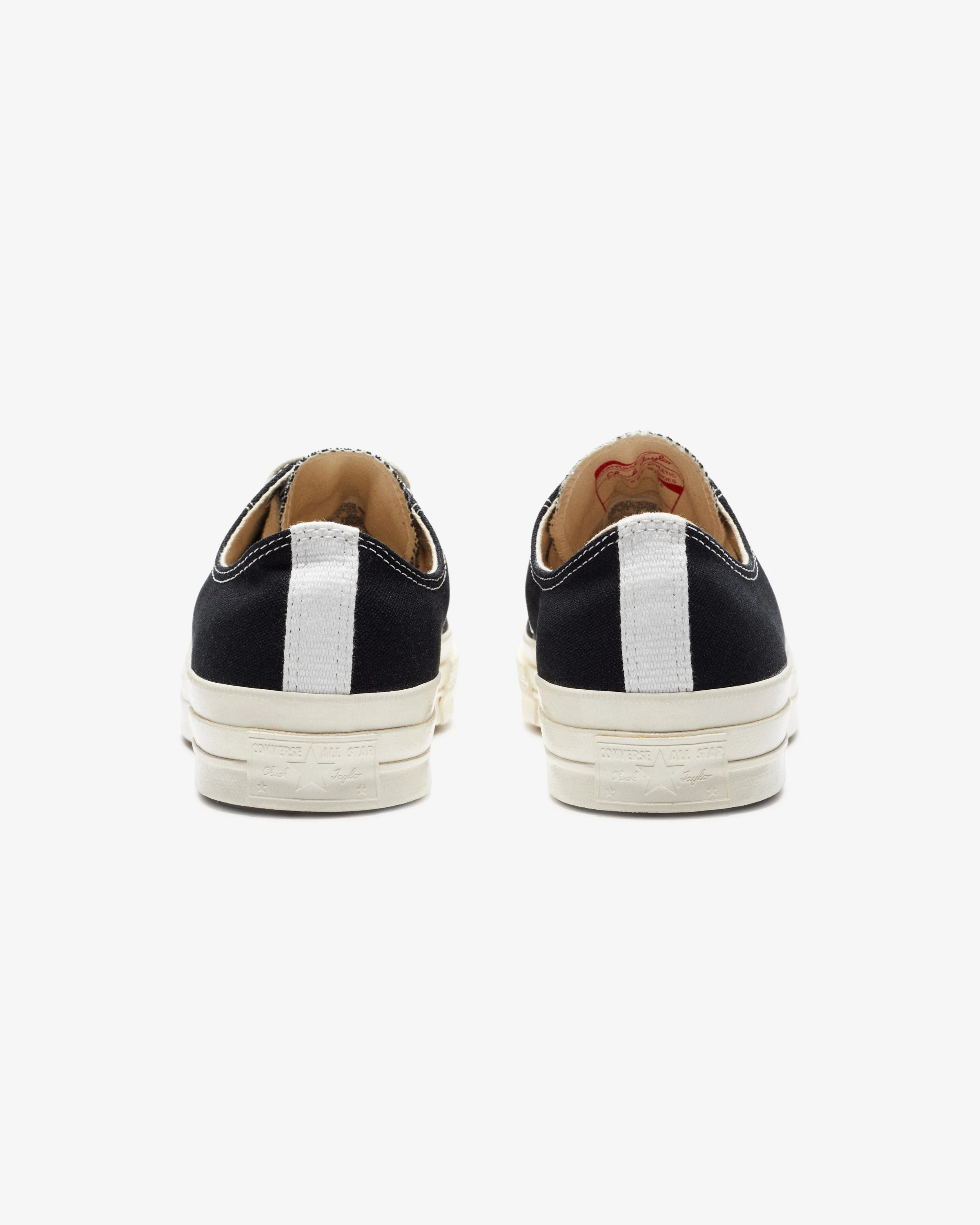 CONVERSE X CDG SINGLE HEART CHUCK 70 OX - BLACK/ EGRET - Image 3