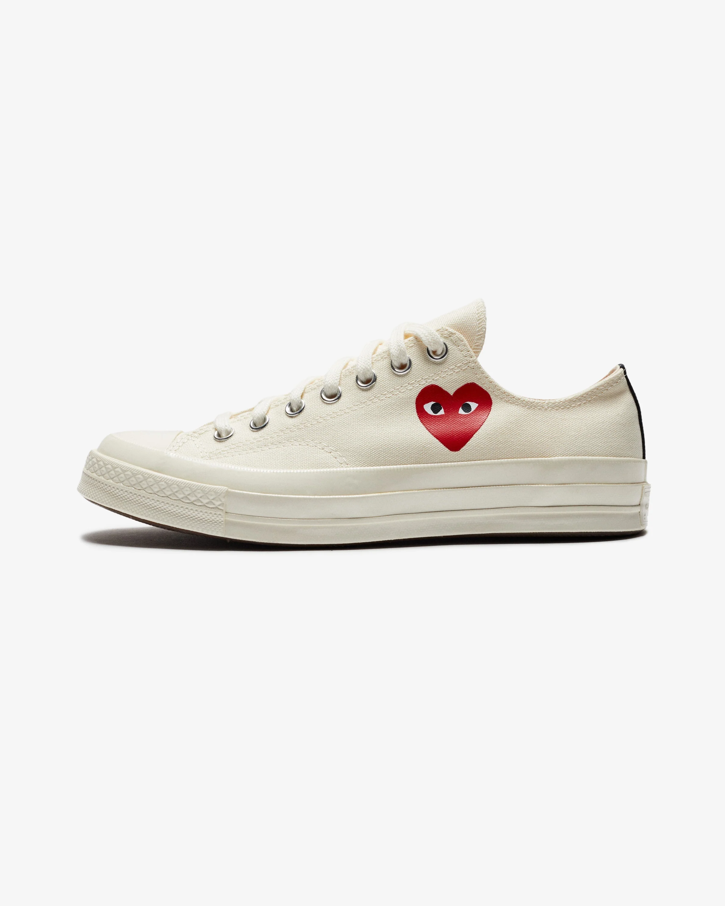 CONVERSE X CDG SINGLE HEART CHUCK 70 OX - MILK/ BLACK - Image 2