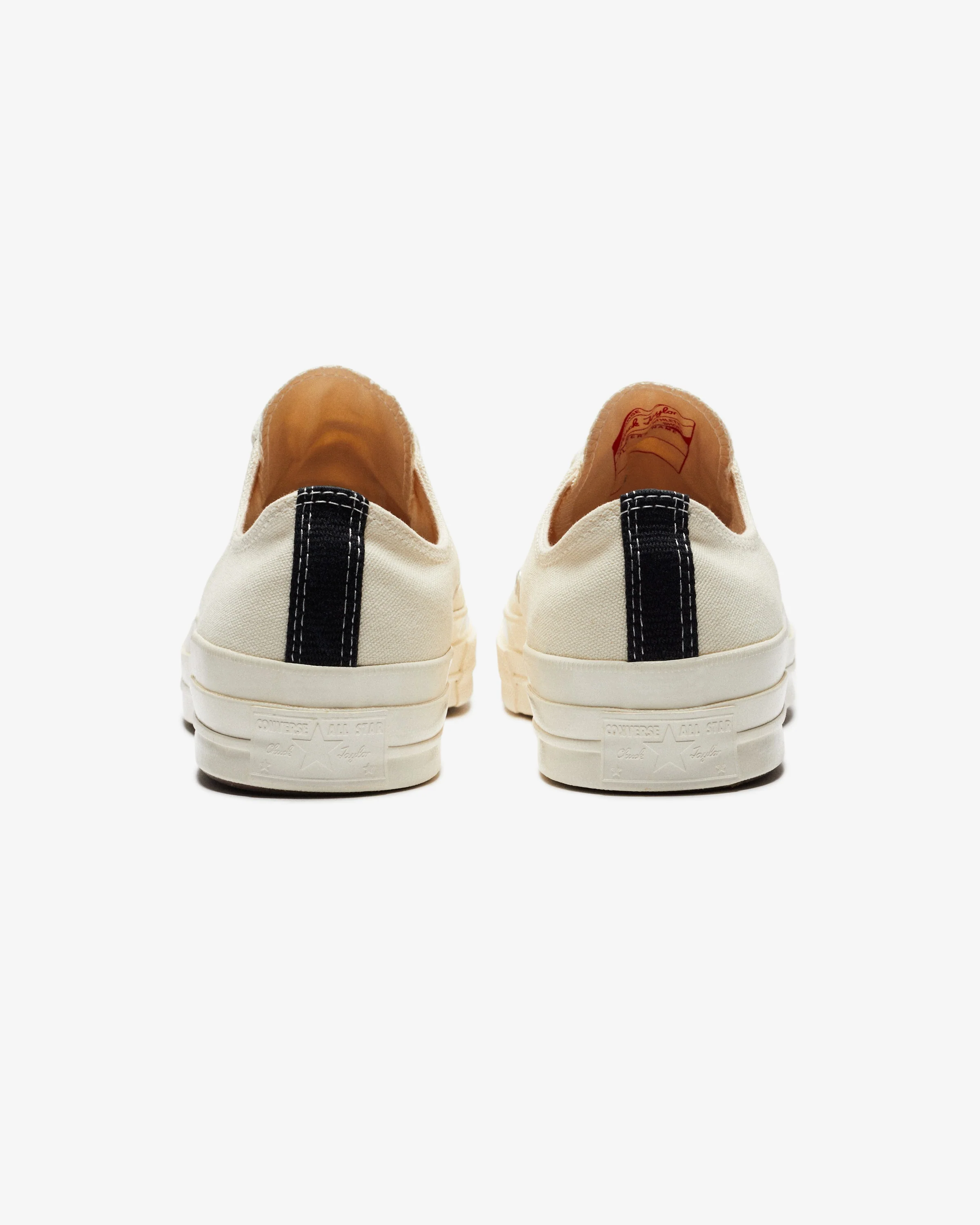 CONVERSE X CDG SINGLE HEART CHUCK 70 OX - MILK/ BLACK - Image 3