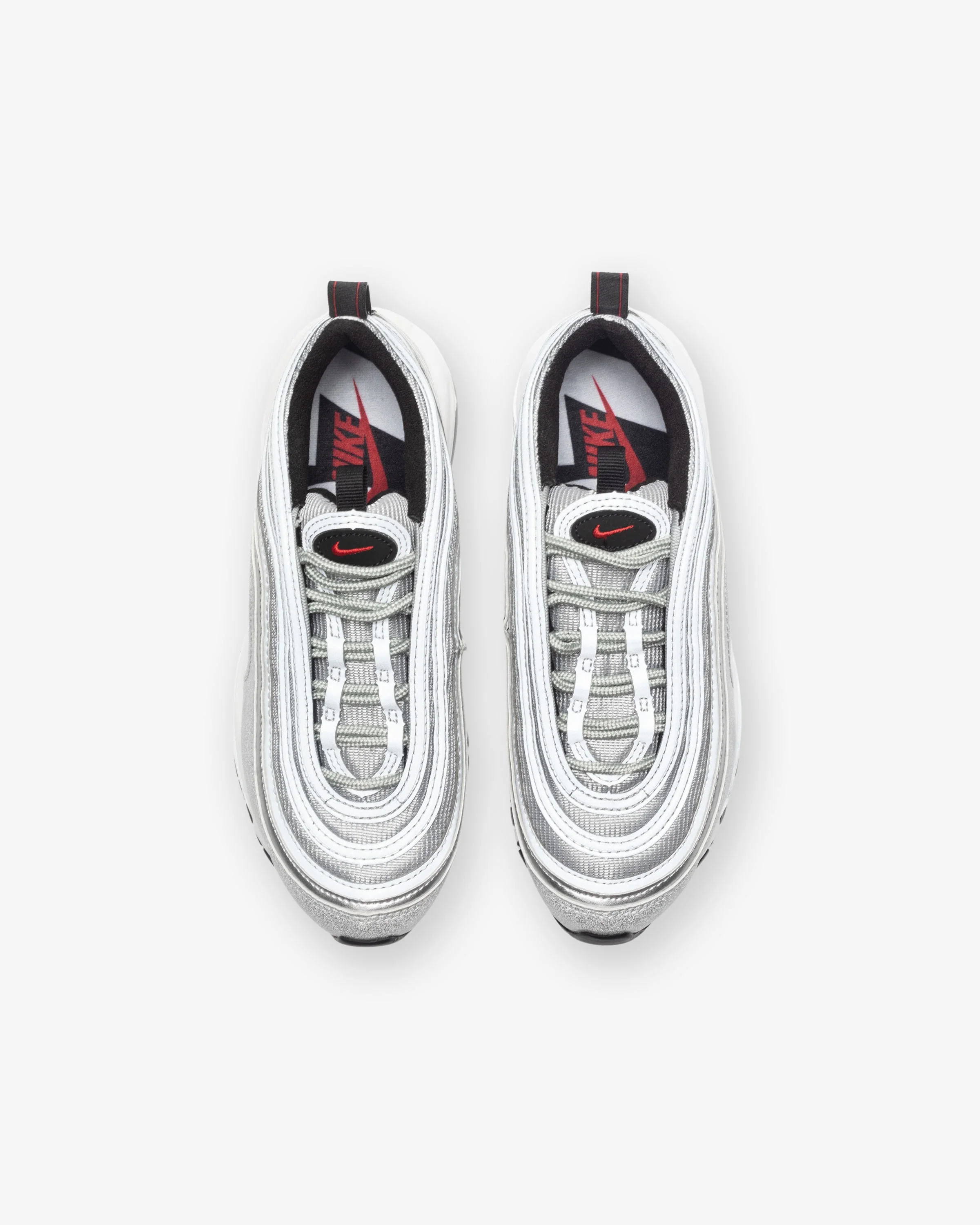 GS NIKE AIR MAX 97 - METALLICSILVER/ VARSITYRED/ WHITE - Image 4