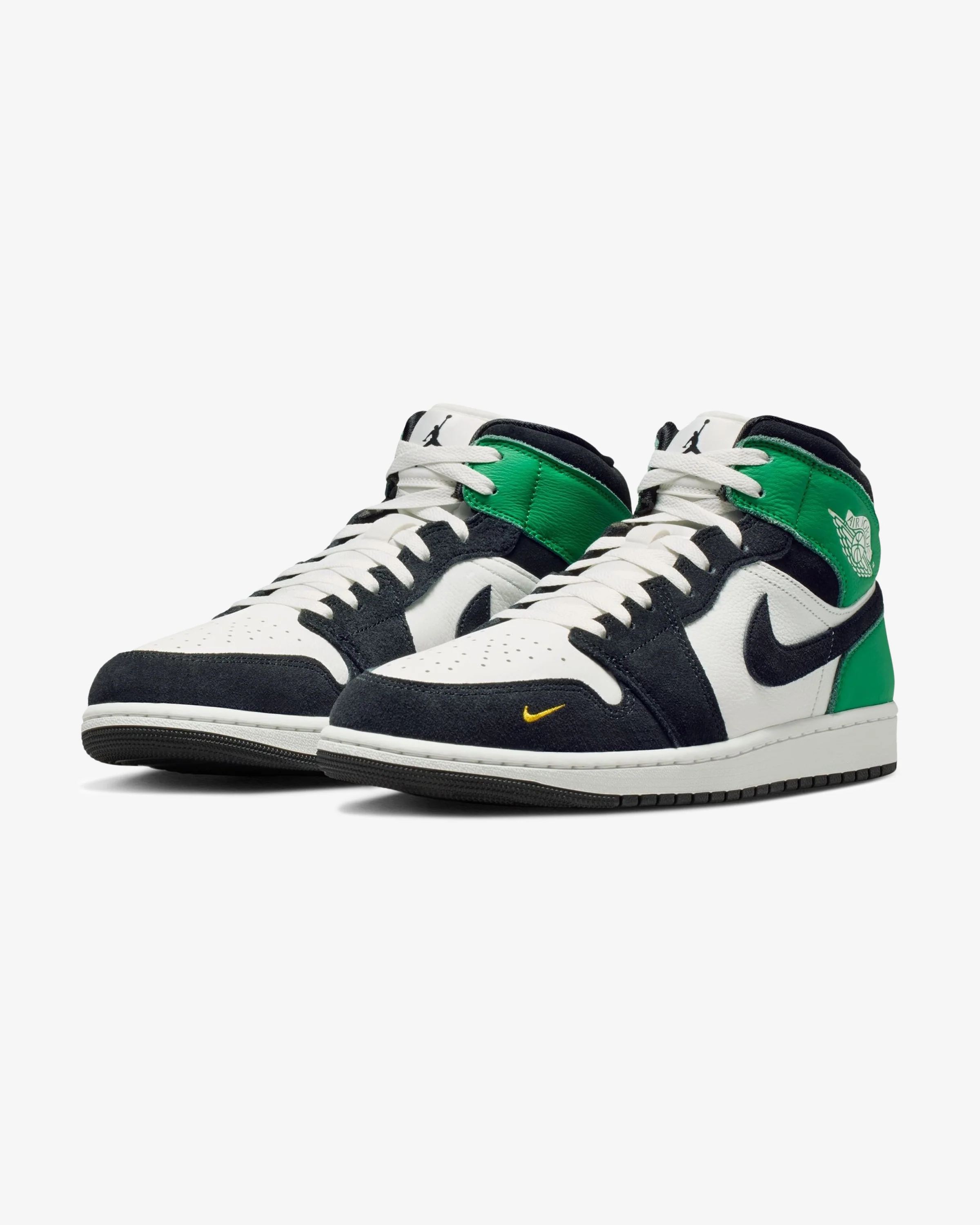 JORDAN AJ 1 MID SE - SUMMIT WHITE/ BLACK/ LUCKY GREEN