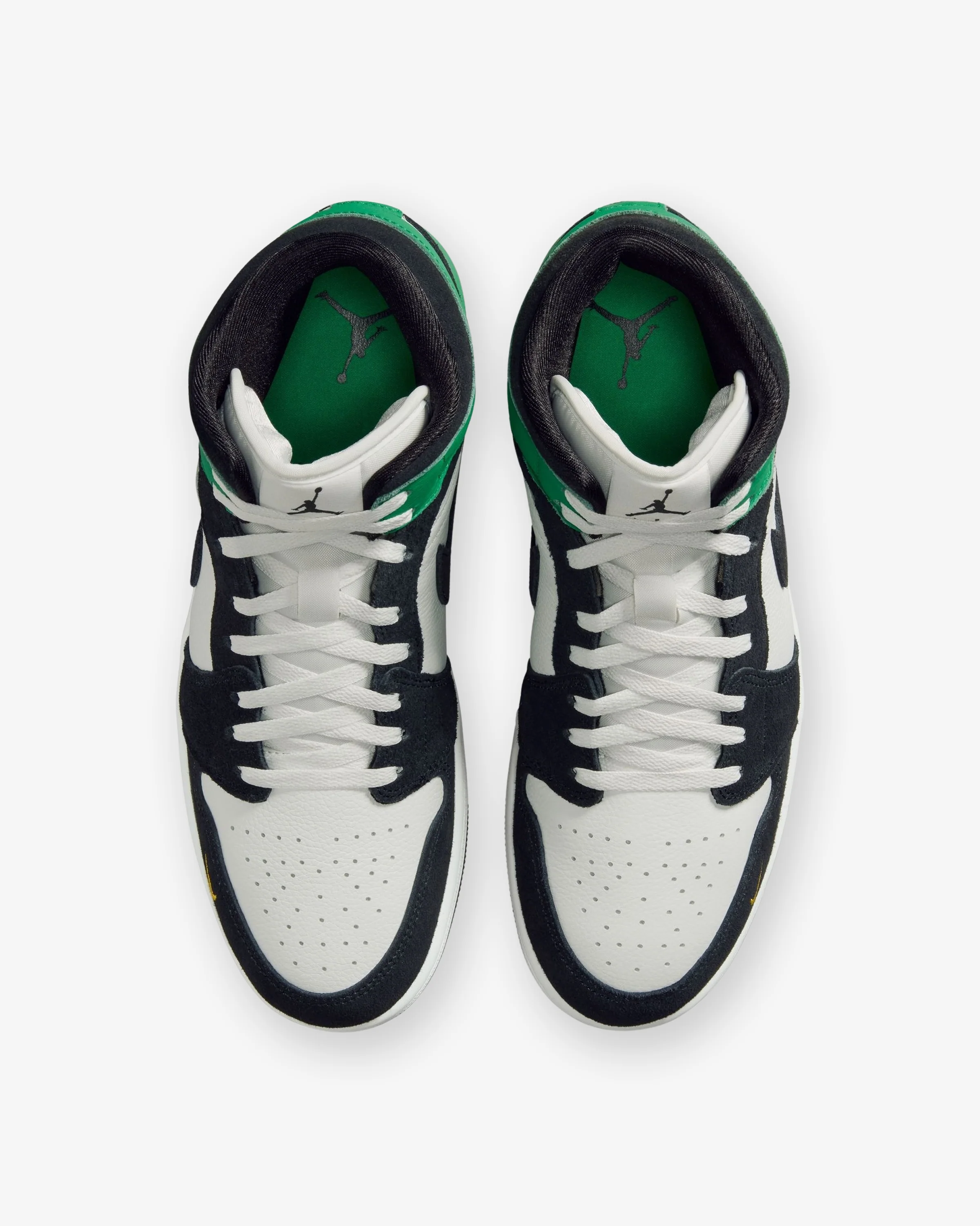 JORDAN AJ 1 MID SE - SUMMIT WHITE/ BLACK/ LUCKY GREEN - Image 4