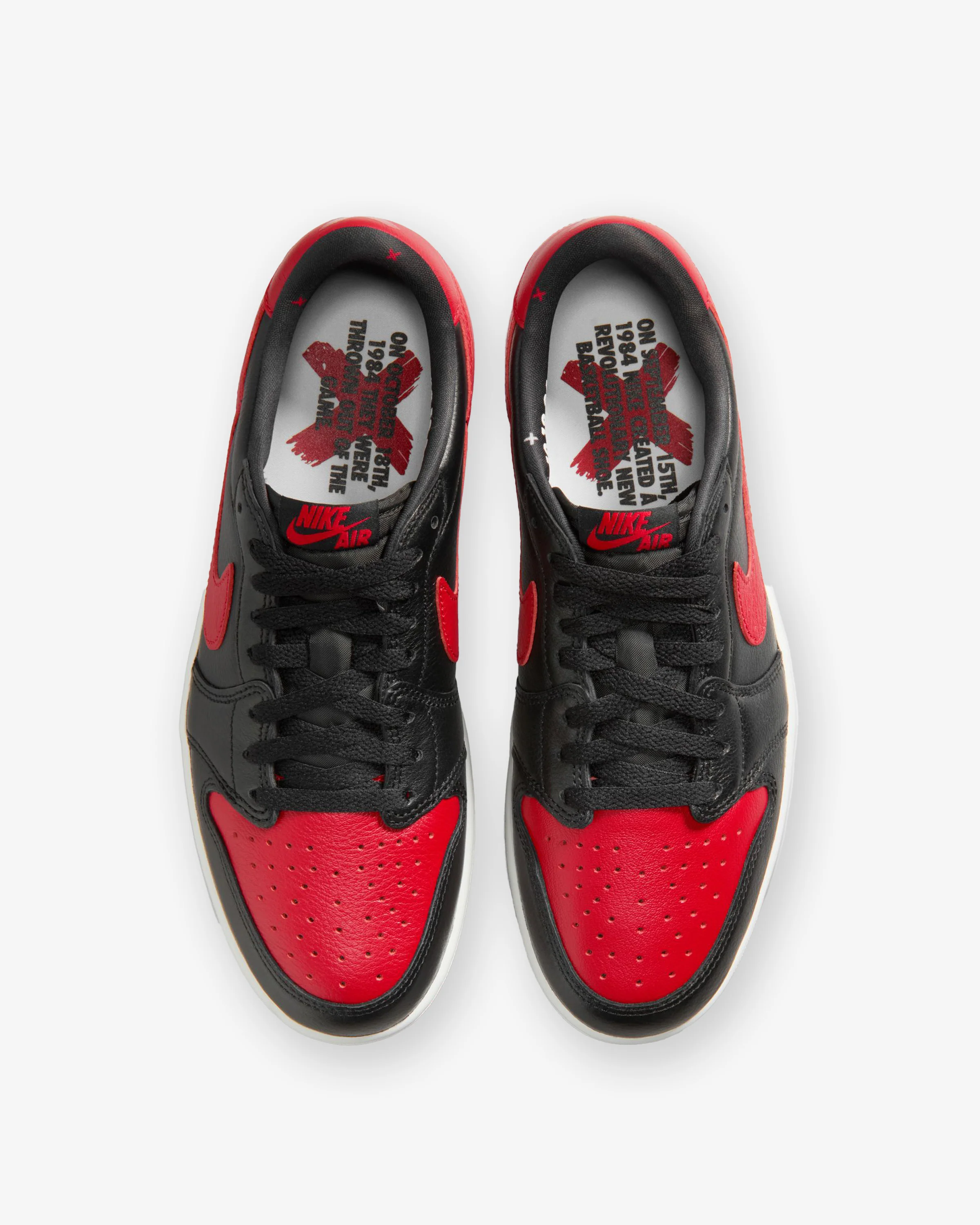 JORDAN AJ 1 RETRO LOW OG - BLACK/ VARSITY RED/ SUMMIT WHITE - Image 4