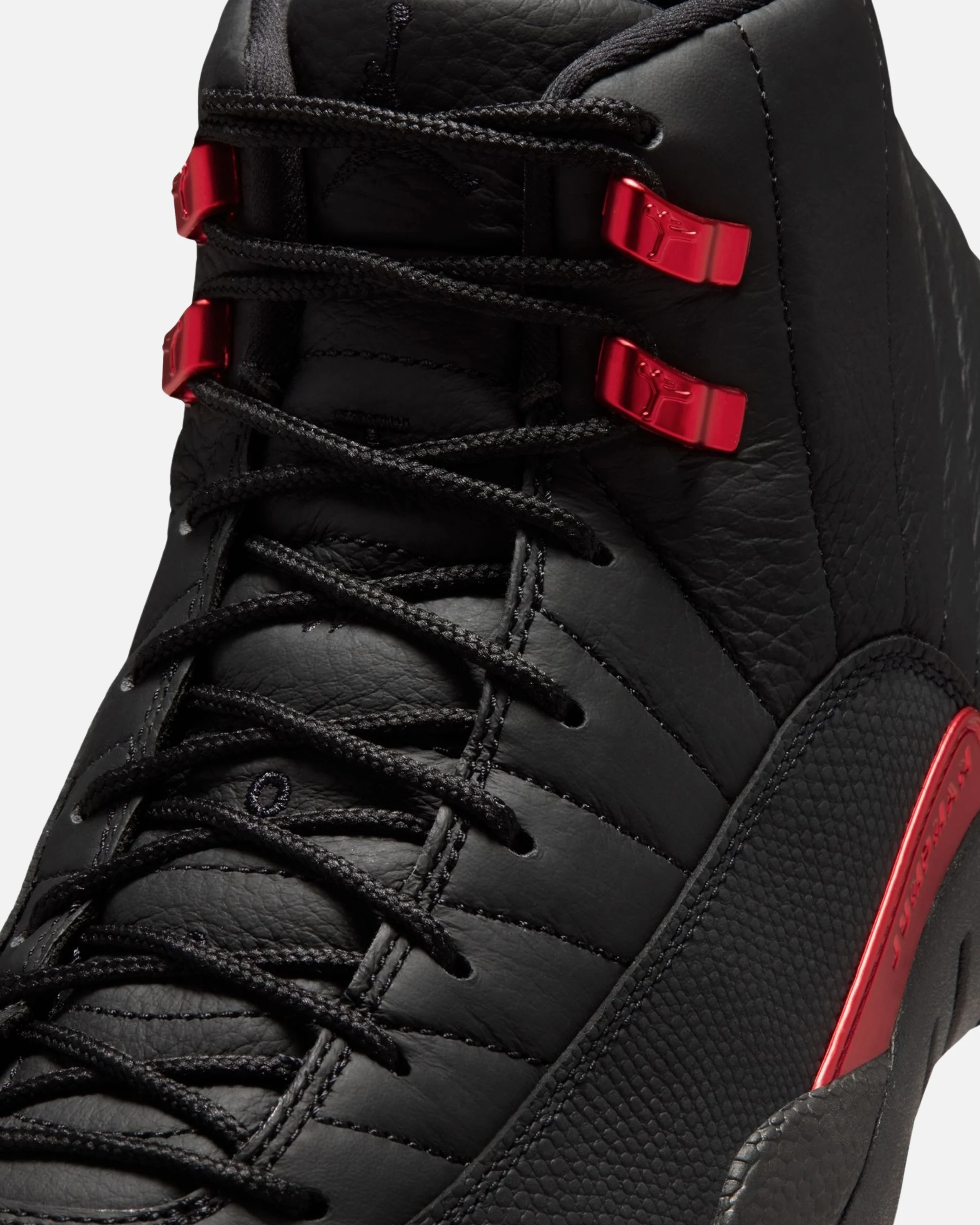 JORDAN AJ 12 RETRO - BLACK/ VARSITY RED - Image 6