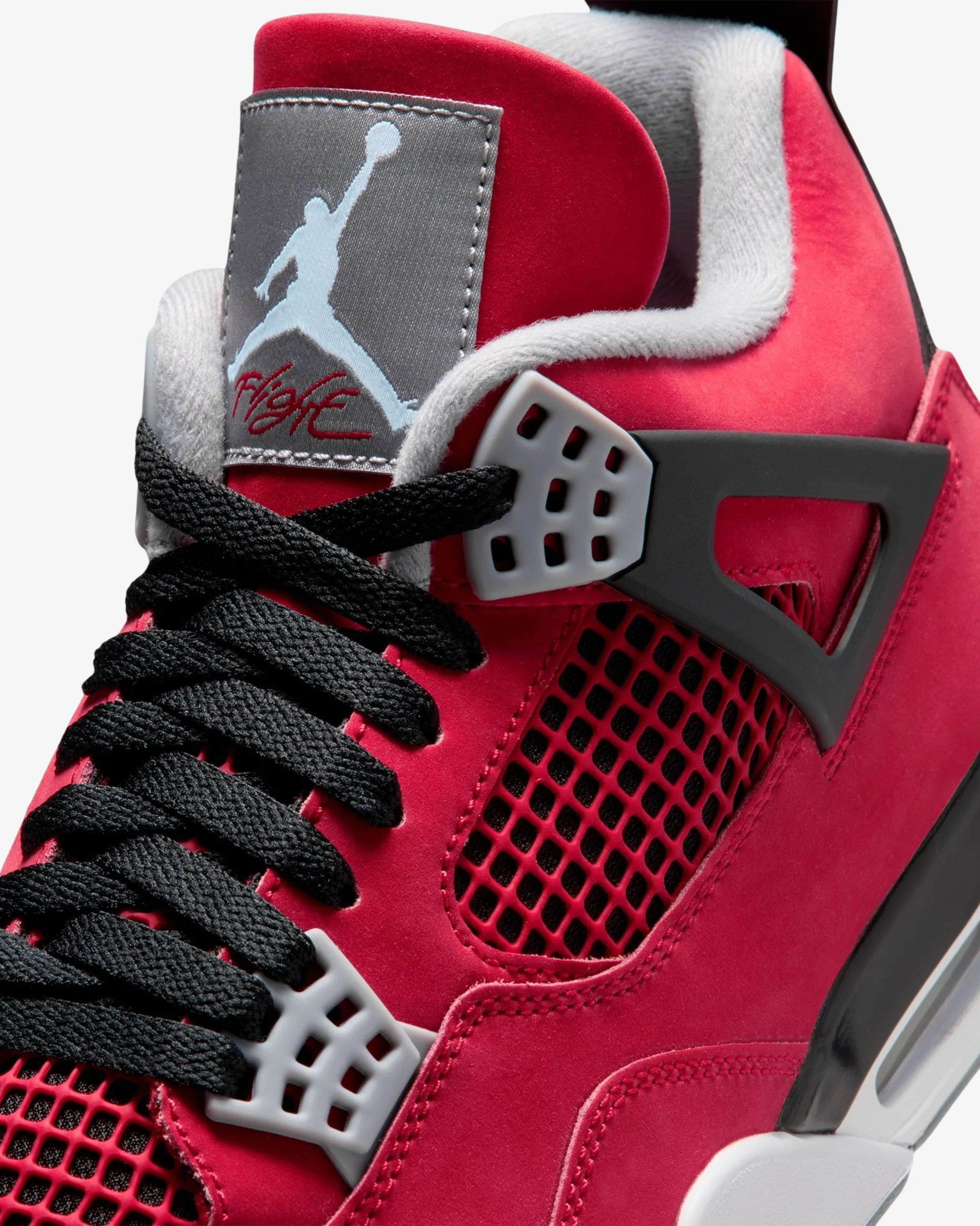 JORDAN AJ 4 RETRO - FIRE RED / WHITE / BLACK / CEMENT GREY - Image 6