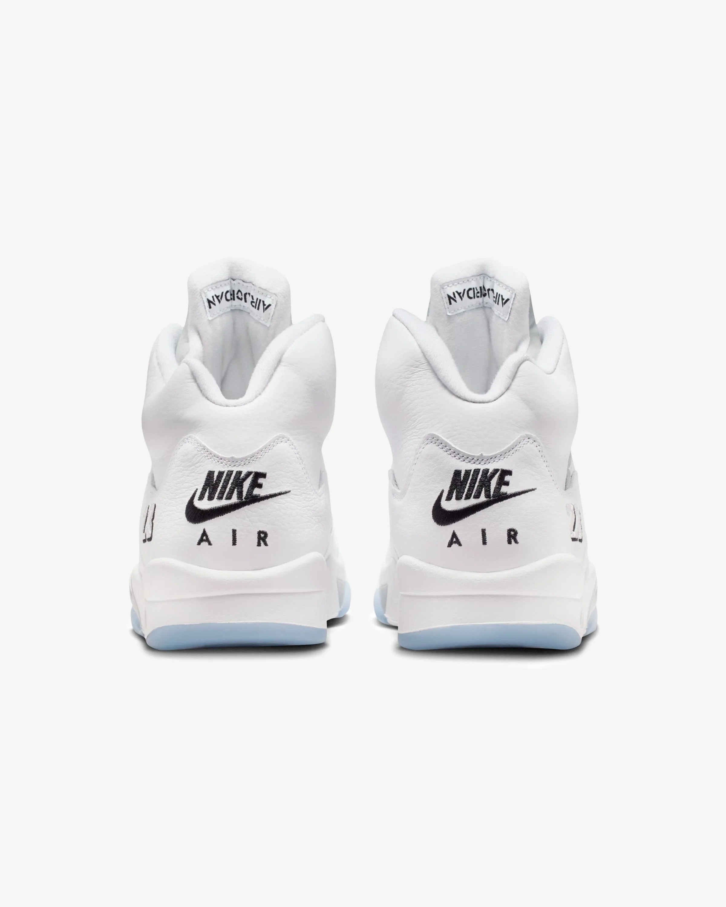 JORDAN AJ 5 RETRO - WHITE/ BLACK/ METALLIC SILVER - Image 3