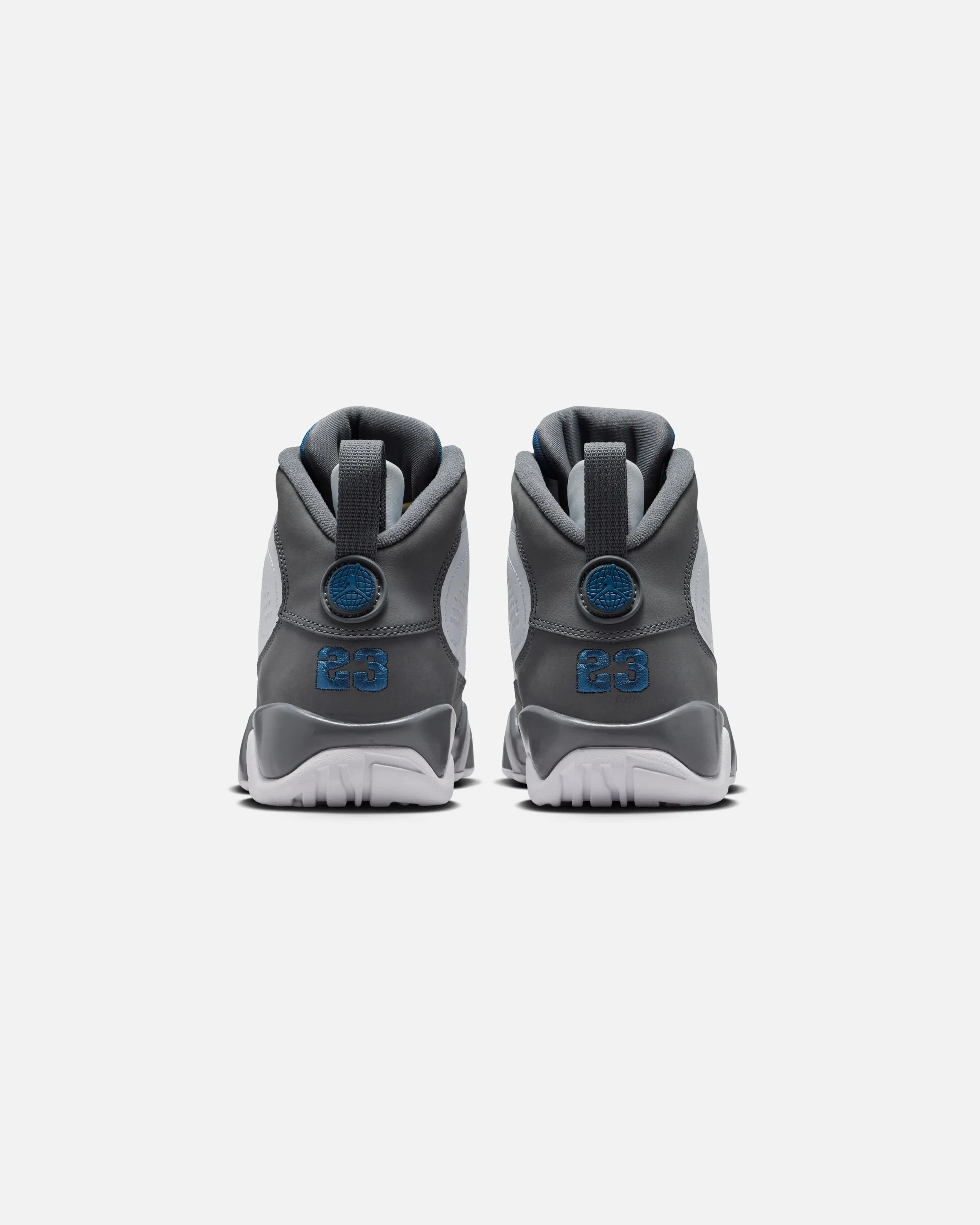 JORDAN AJ 9 RETRO GS - WHITE/ FRENCH BLUE/ FLINT GREY - Image 3