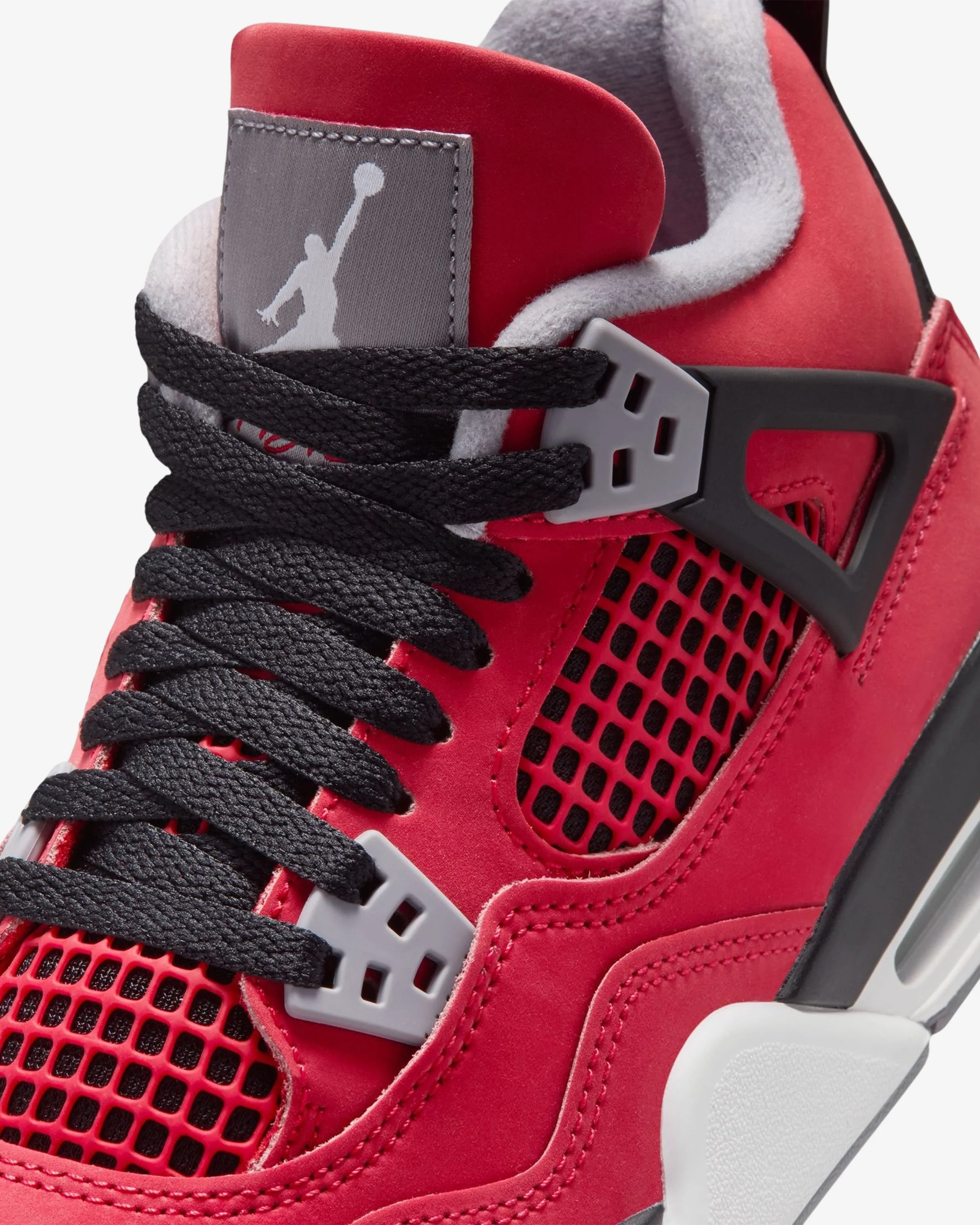 JORDAN GS AJ 4 RETRO - FIRE RED / WHITE / BLACK / CEMENT GREY - Image 6