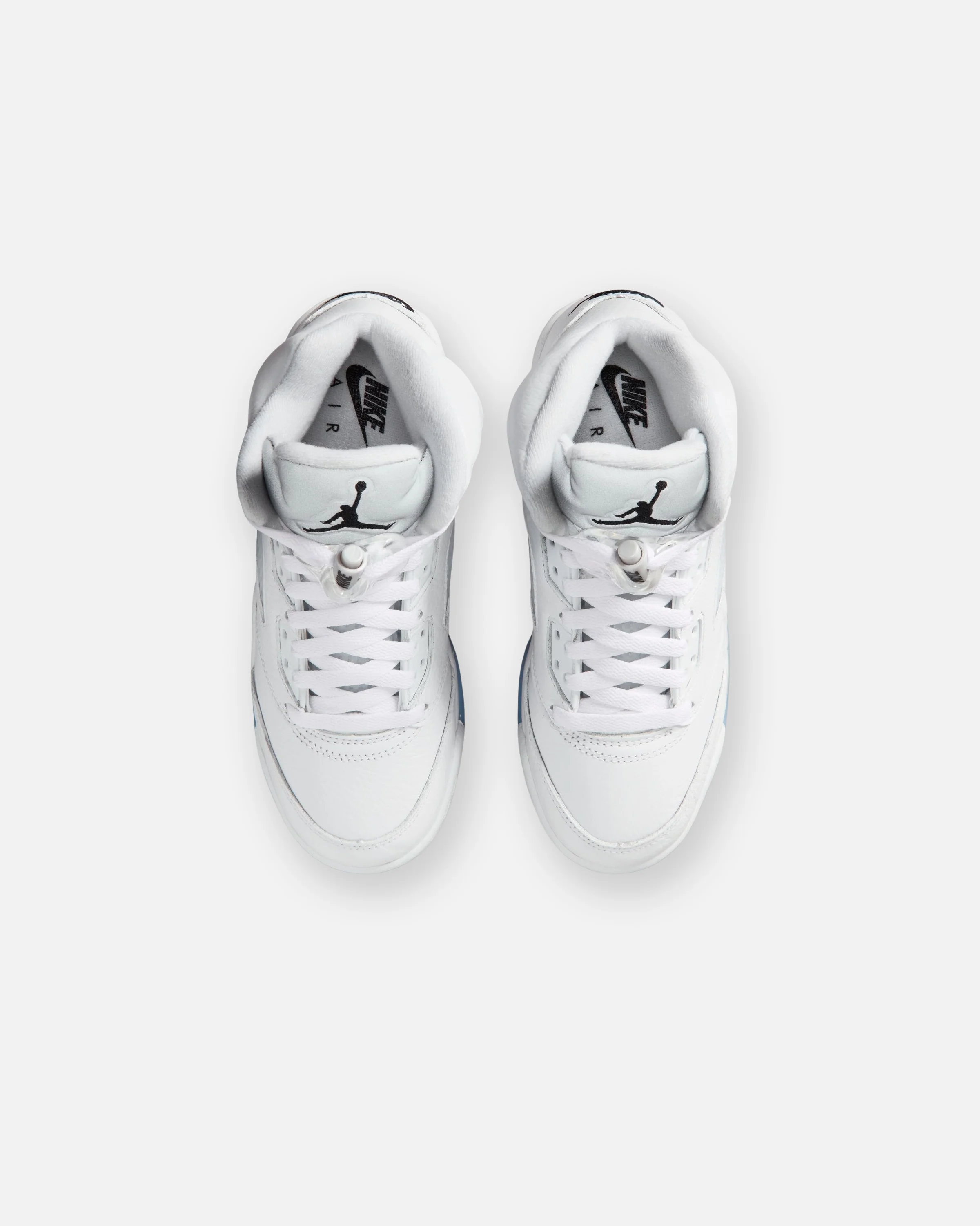 JORDAN GS AJ 5 RETRO - WHITE/ BLACK/ METALLIC SILVER - Image 4