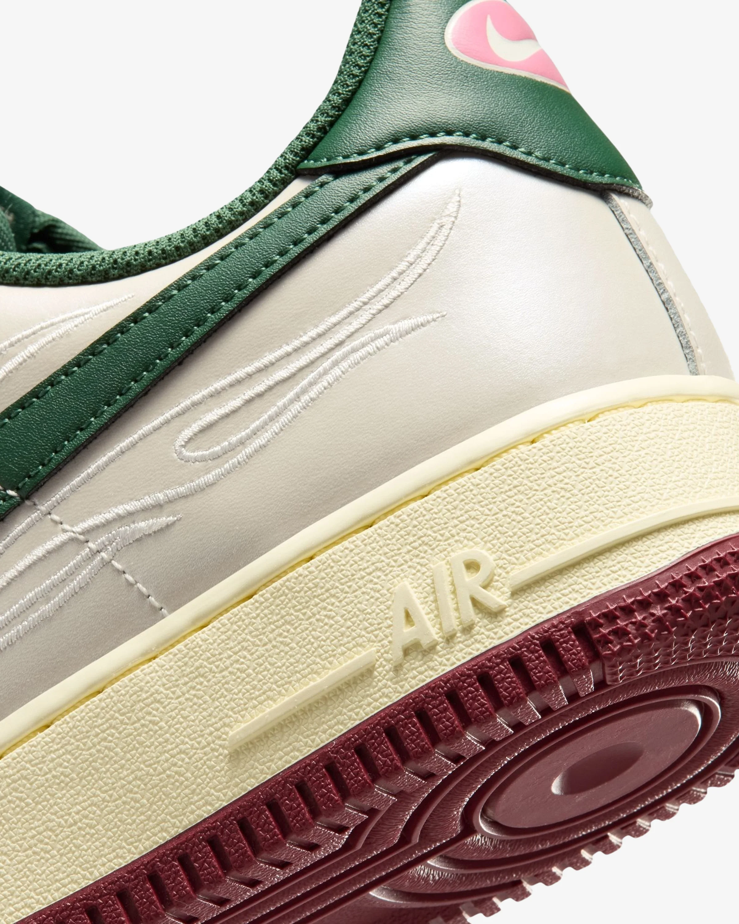 NIKE AIR FORCE 1 '07 LV8 - PHANTOM/ FIR/ ALABASTER/ TEAM RED - Image 7