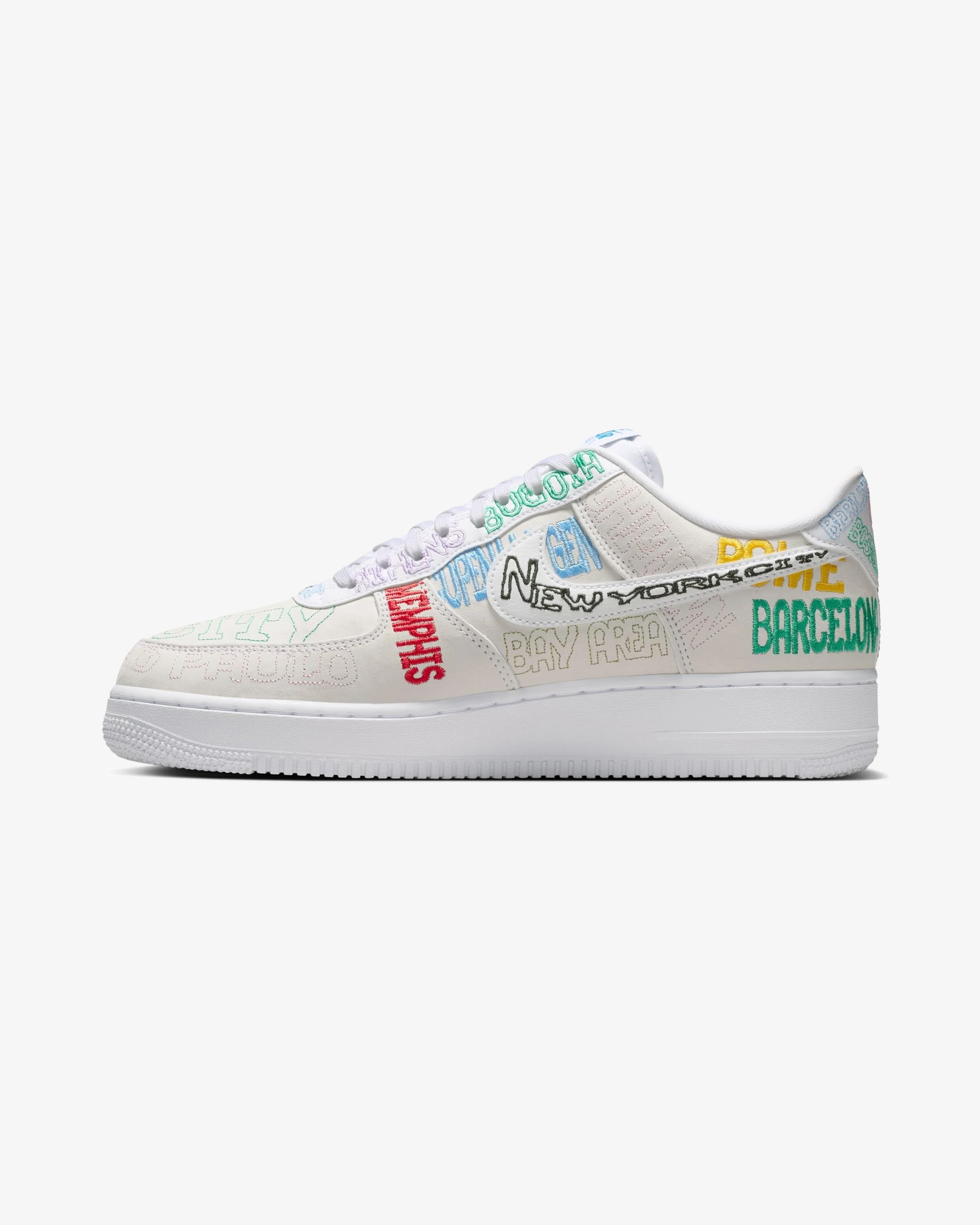 NIKE AIR FORCE 1 '07 LV8 'WORLD TOUR' - WHITE - Image 4