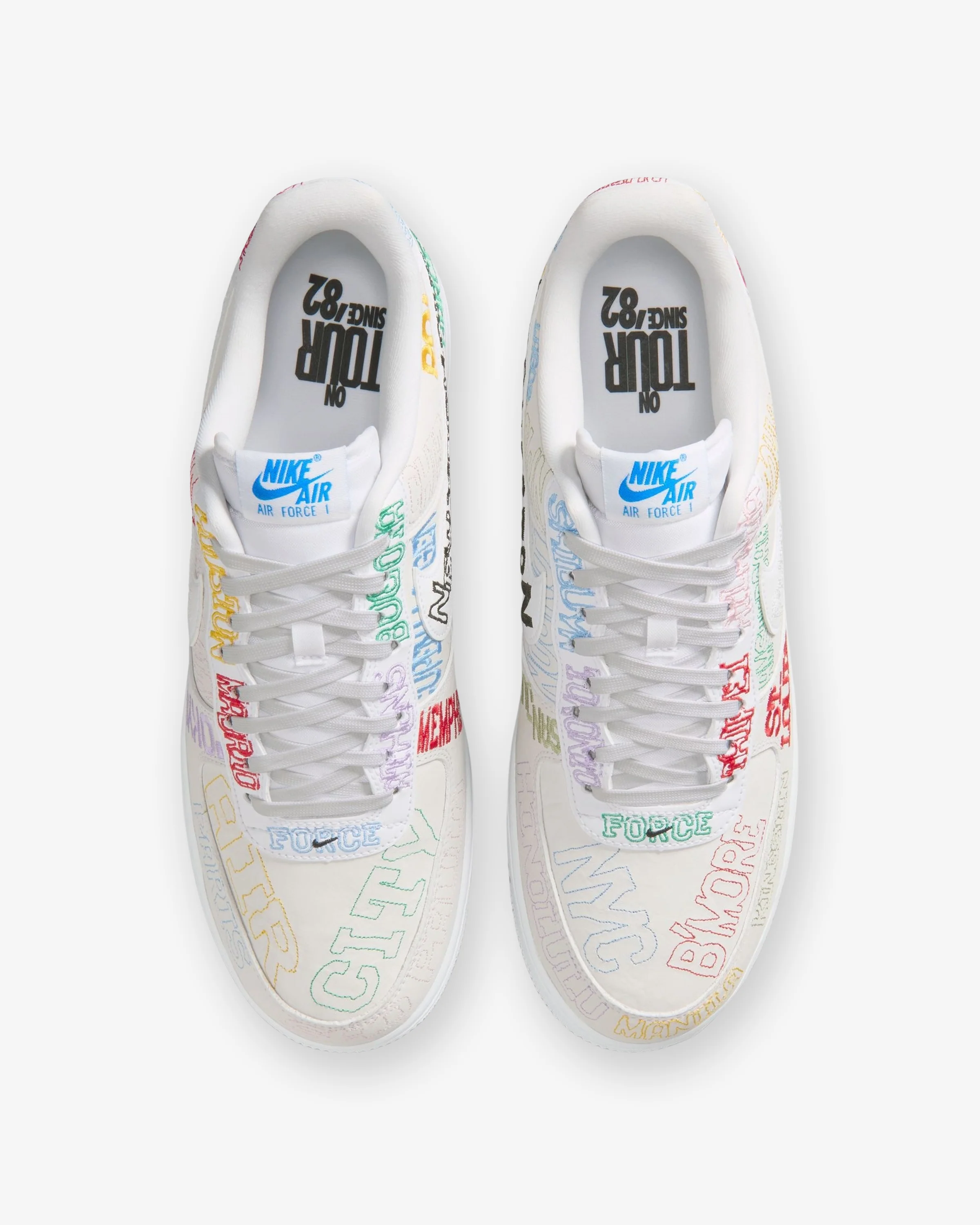 NIKE AIR FORCE 1 '07 LV8 'WORLD TOUR' - WHITE - Image 7