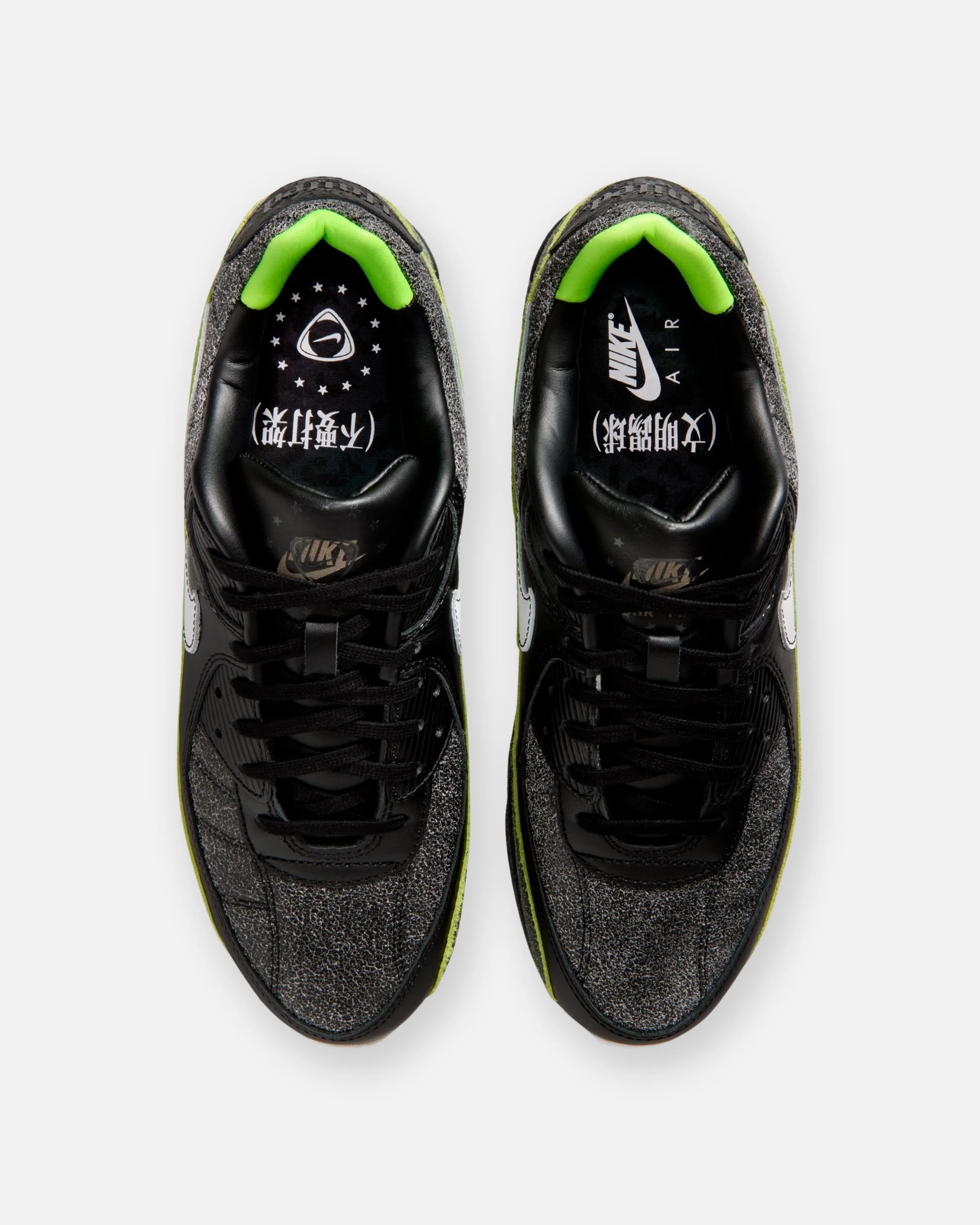 NIKE AIR MAX 90 - BLACK / WHITE / BLACK / VOLTAGE GREEN - Image 4