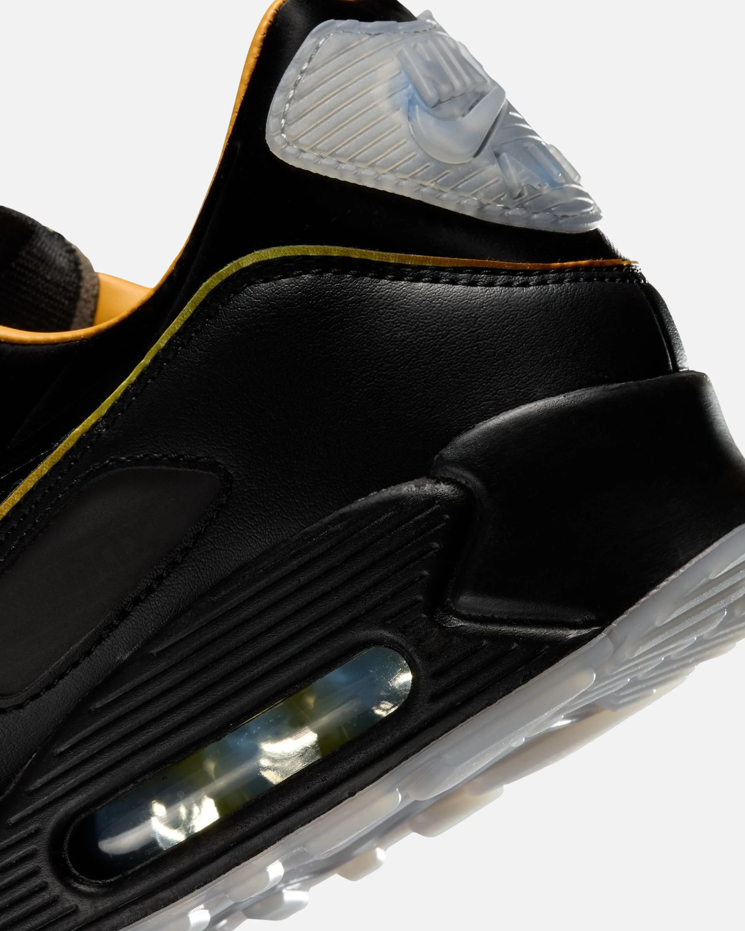 NIKE AIR MAX 90 SE - BLACK / WHITE / GOLD LEAF / PEAR - Image 8