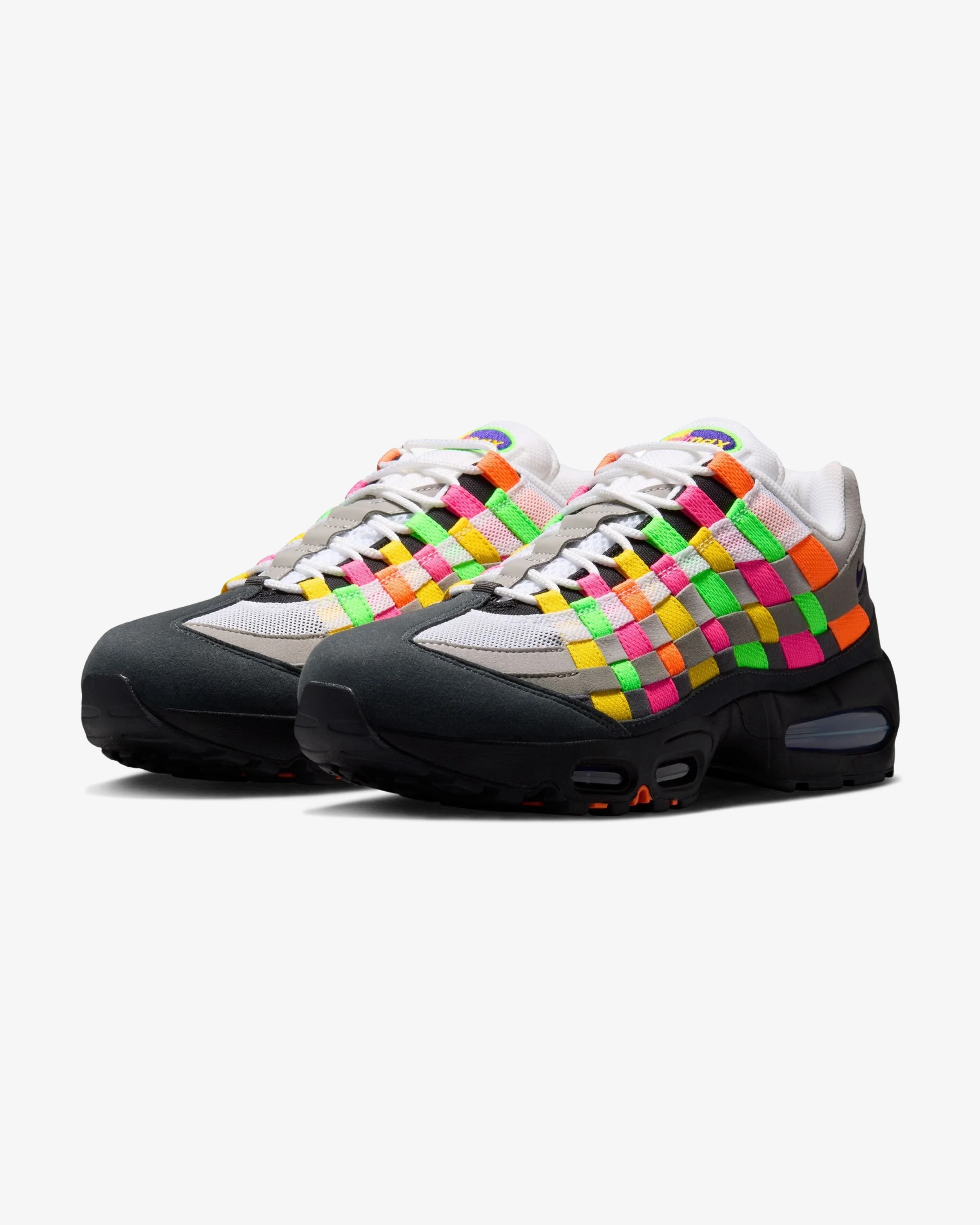NIKE AIR MAX 95 'BIG BUBBLE' WOVEN - WHITE/ PURPLE DYNASTY