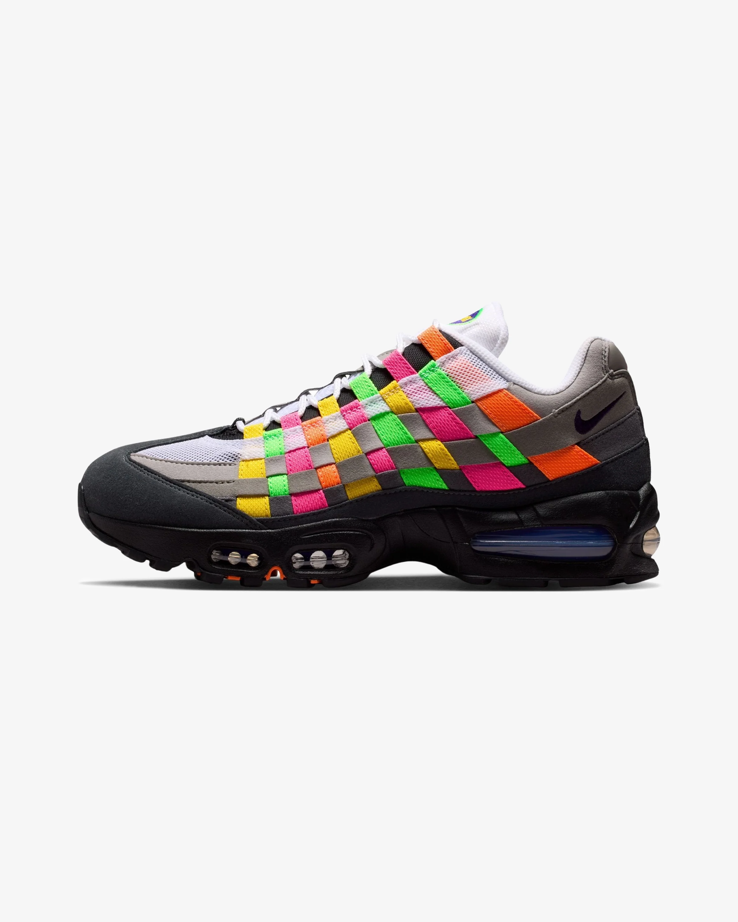 NIKE AIR MAX 95 'BIG BUBBLE' WOVEN - WHITE/ PURPLE DYNASTY - Image 2