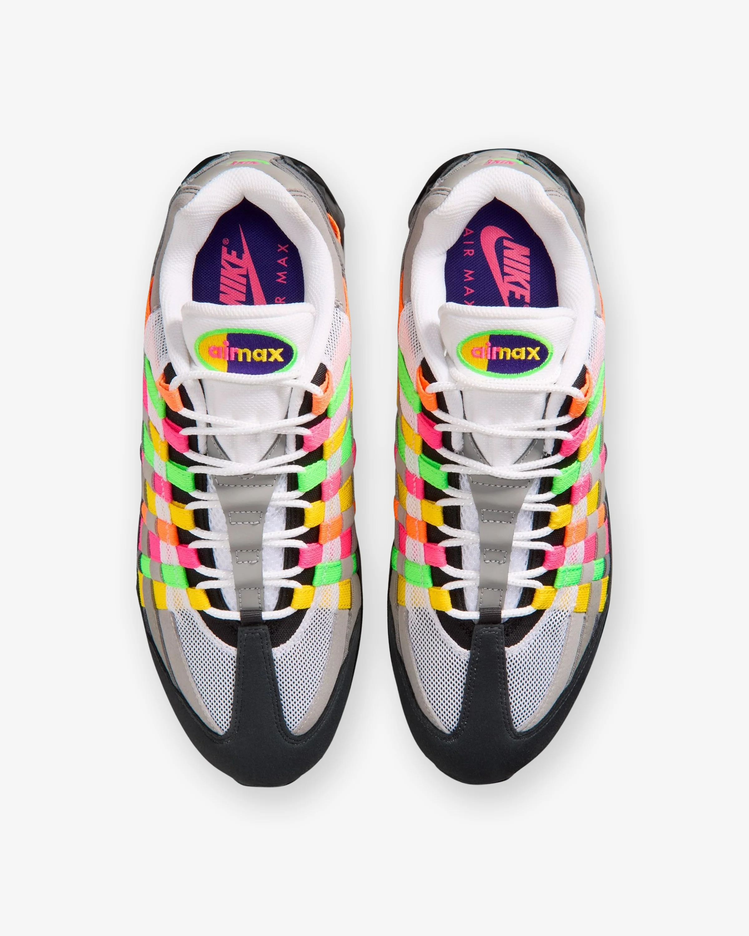 NIKE AIR MAX 95 'BIG BUBBLE' WOVEN - WHITE/ PURPLE DYNASTY - Image 4