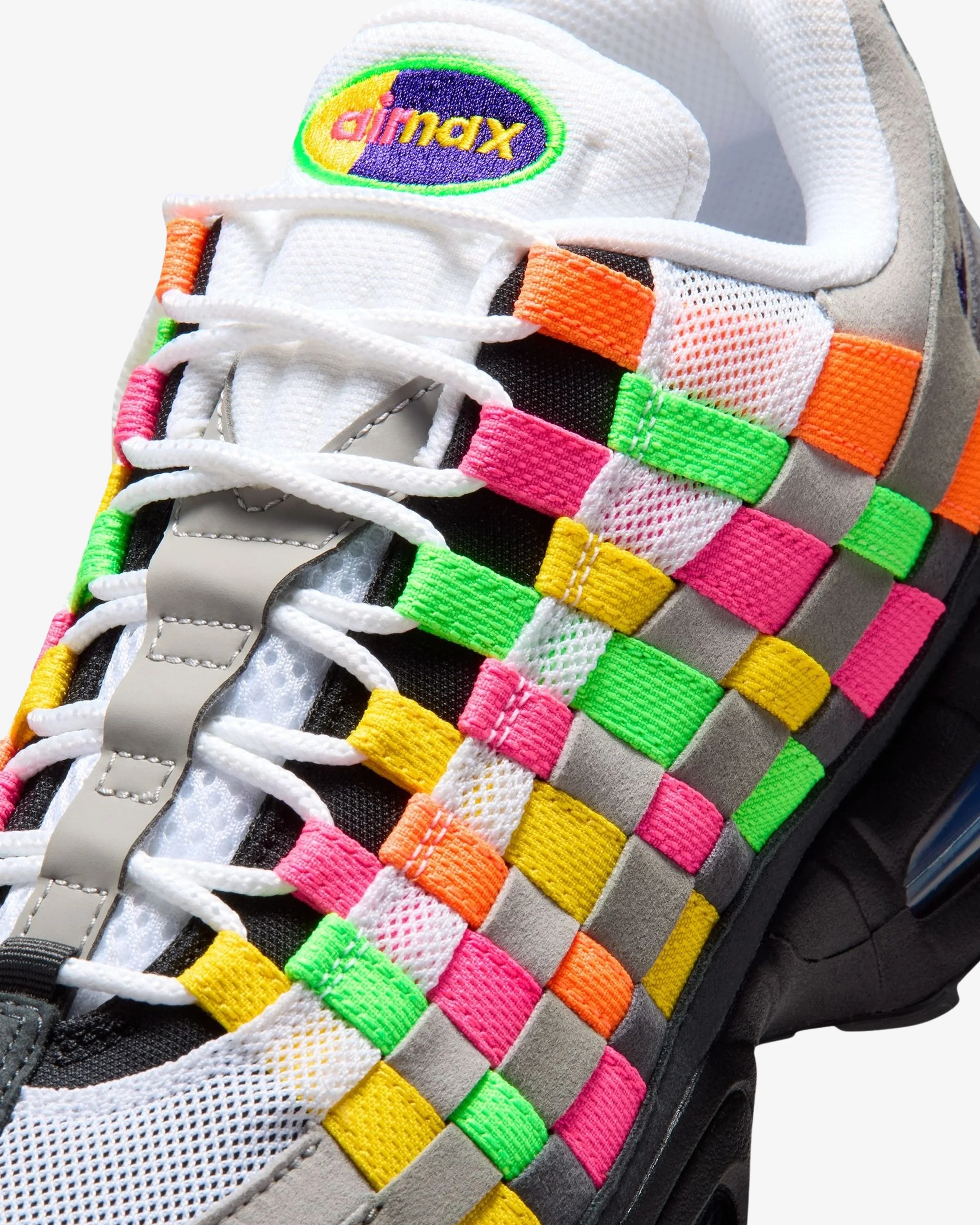 NIKE AIR MAX 95 'BIG BUBBLE' WOVEN - WHITE/ PURPLE DYNASTY - Image 6