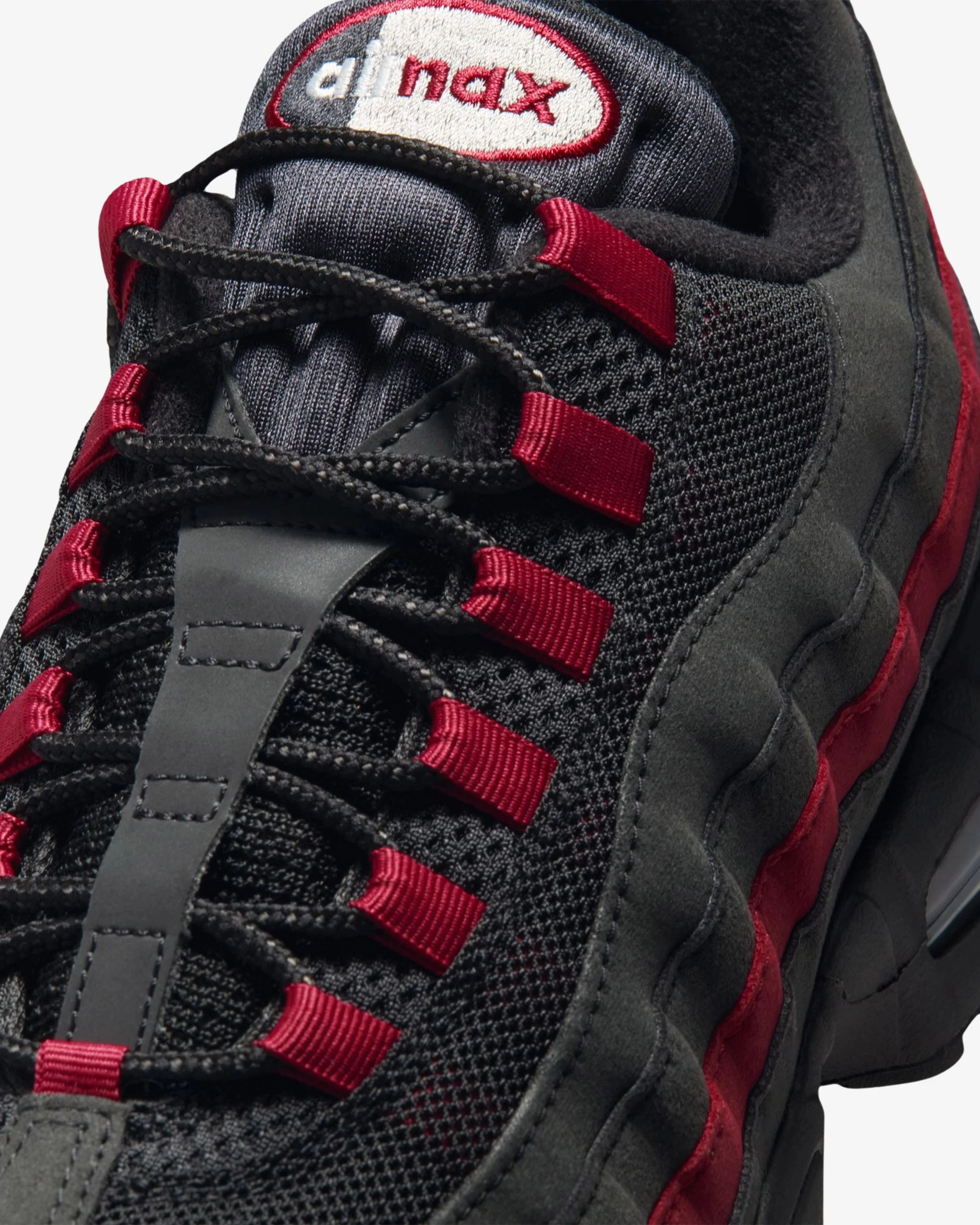 NIKE AIR MAX 95 OG - BLACK/ TEAMCRIMSON/ WOLFGREY - Image 6