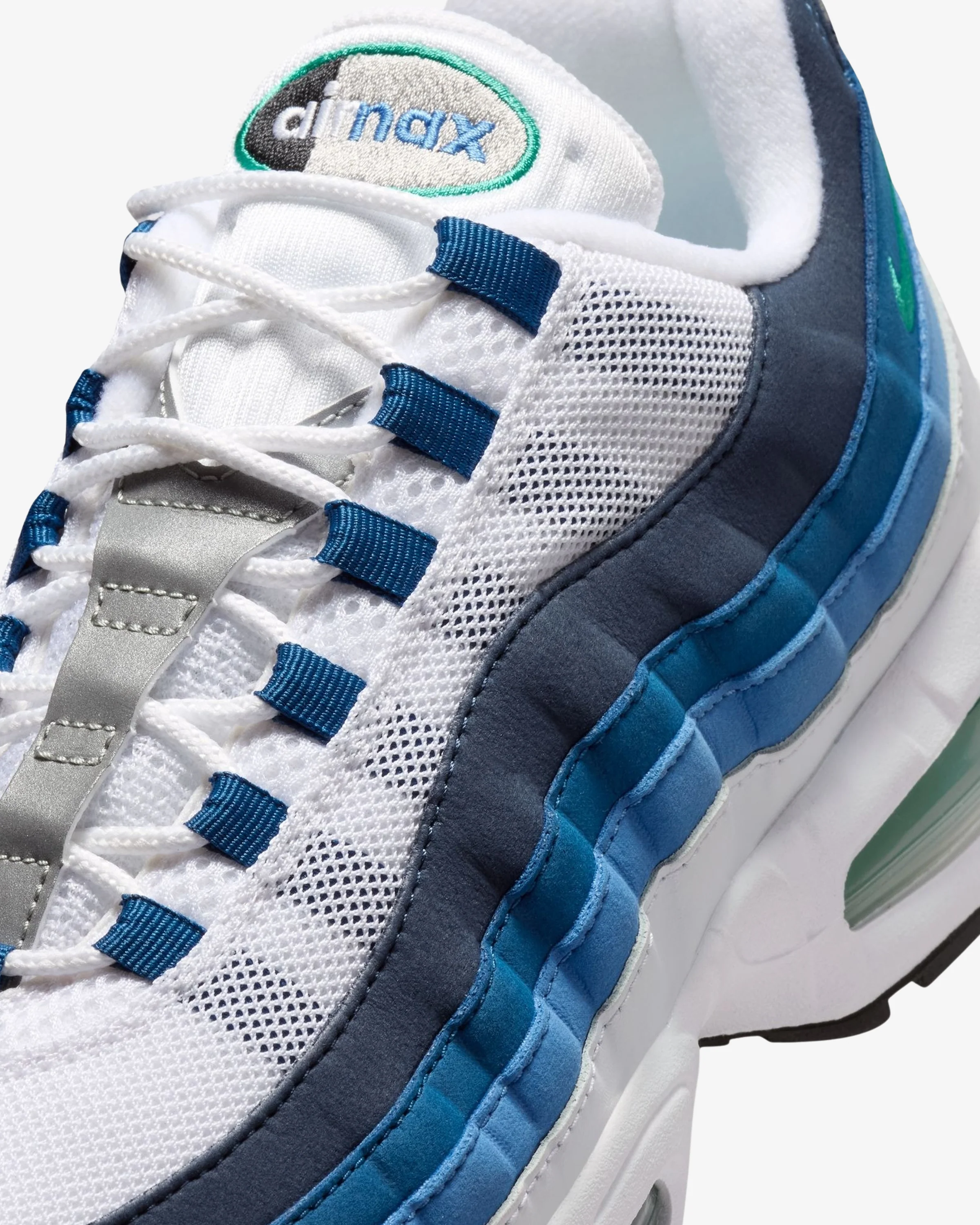 NIKE AIR MAX 95 OG - WHITE/ EMERALD GREEN/ LAKE BLUE - Image 6