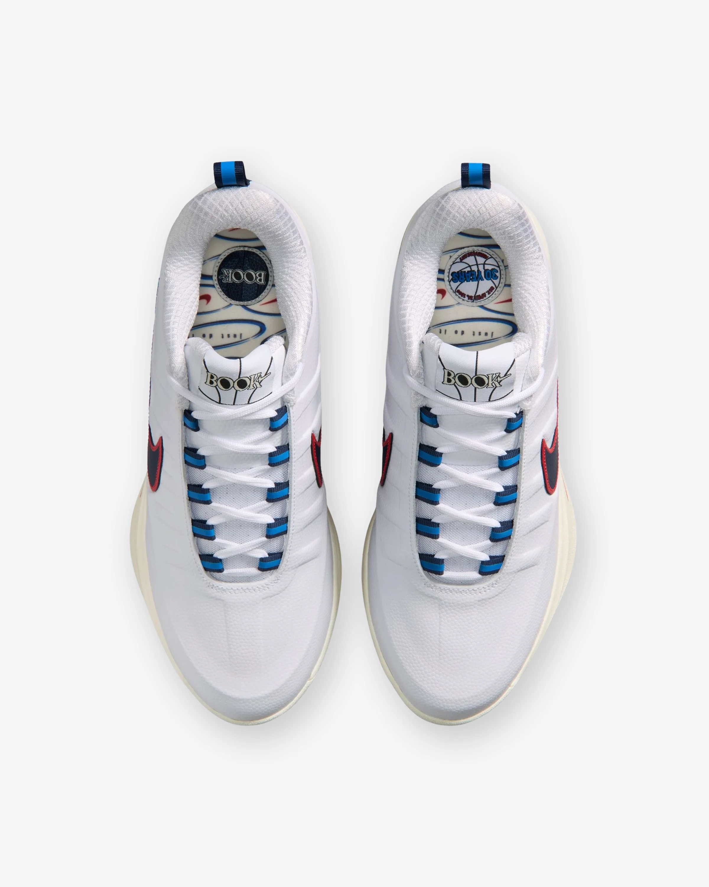 NIKE BOOK 2 "WNBA LEGENDS" - WHITE/ MIDNIGHT NAVY/ FIREBERRY - Image 4