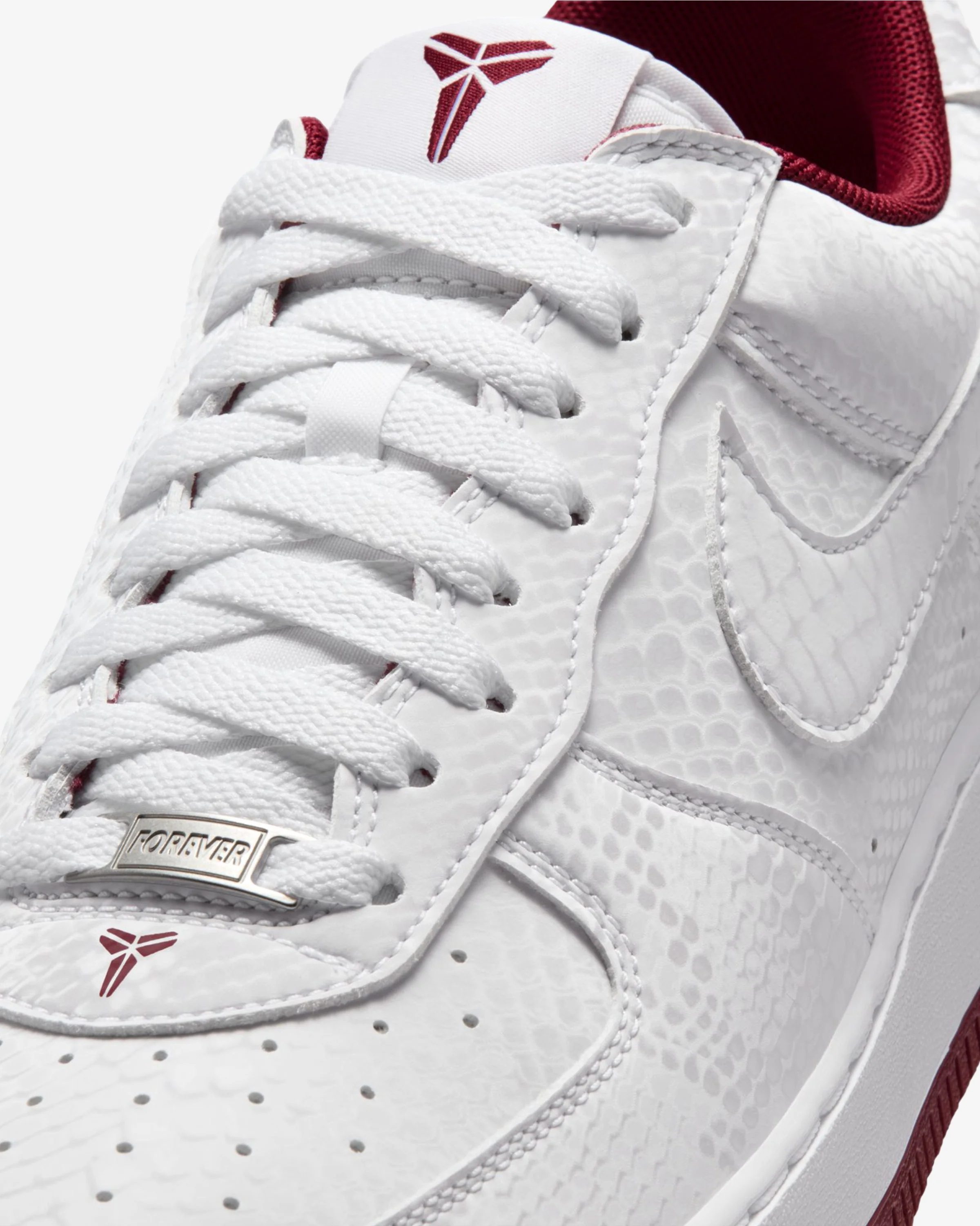 NIKE KOBE AIR FORCE 1 LOW - WHITE/ TEAM RED - Image 6