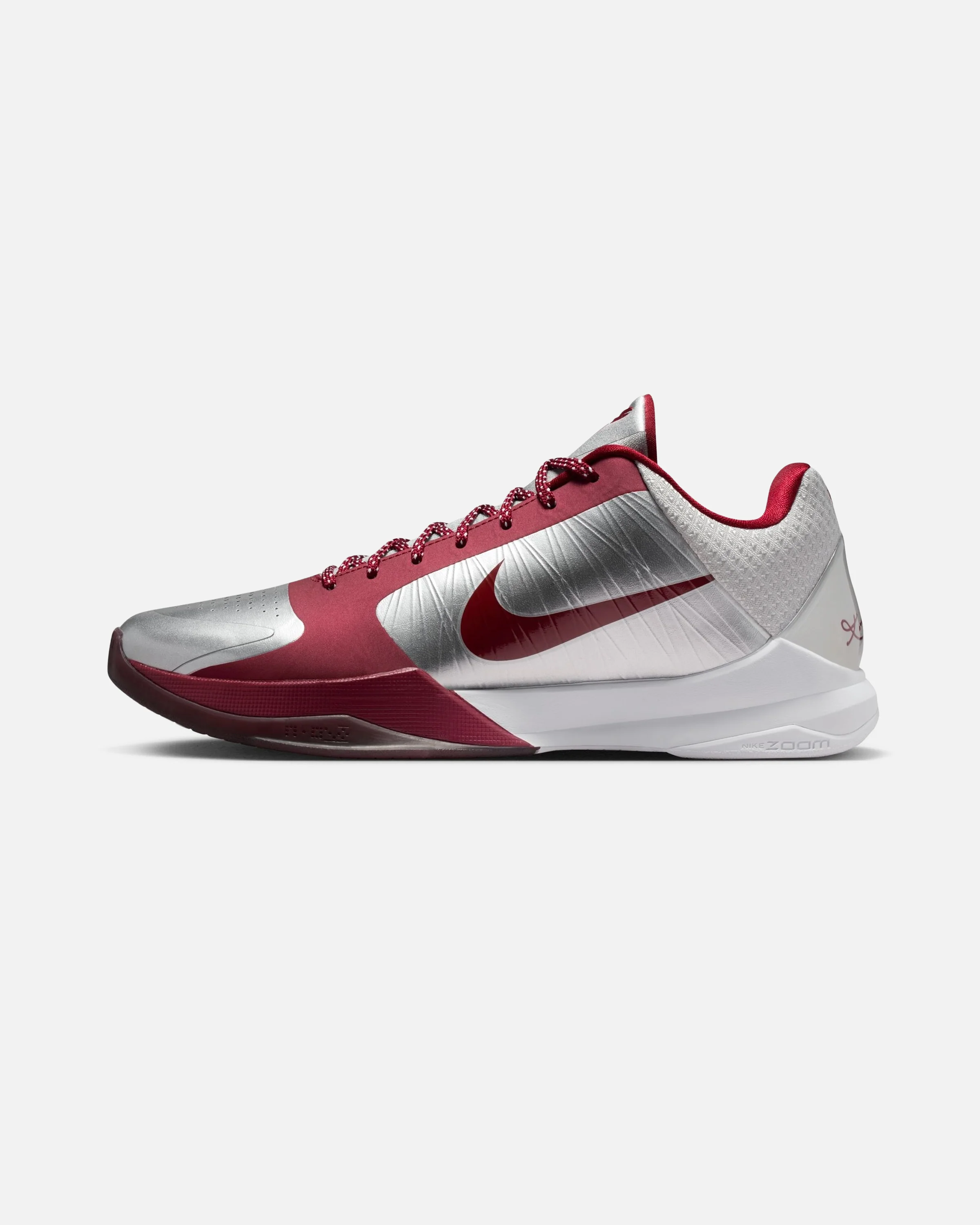 NIKE KOBE V PROTRO - METALLICSILVER/ TEAMRED/ WHITE - Image 2