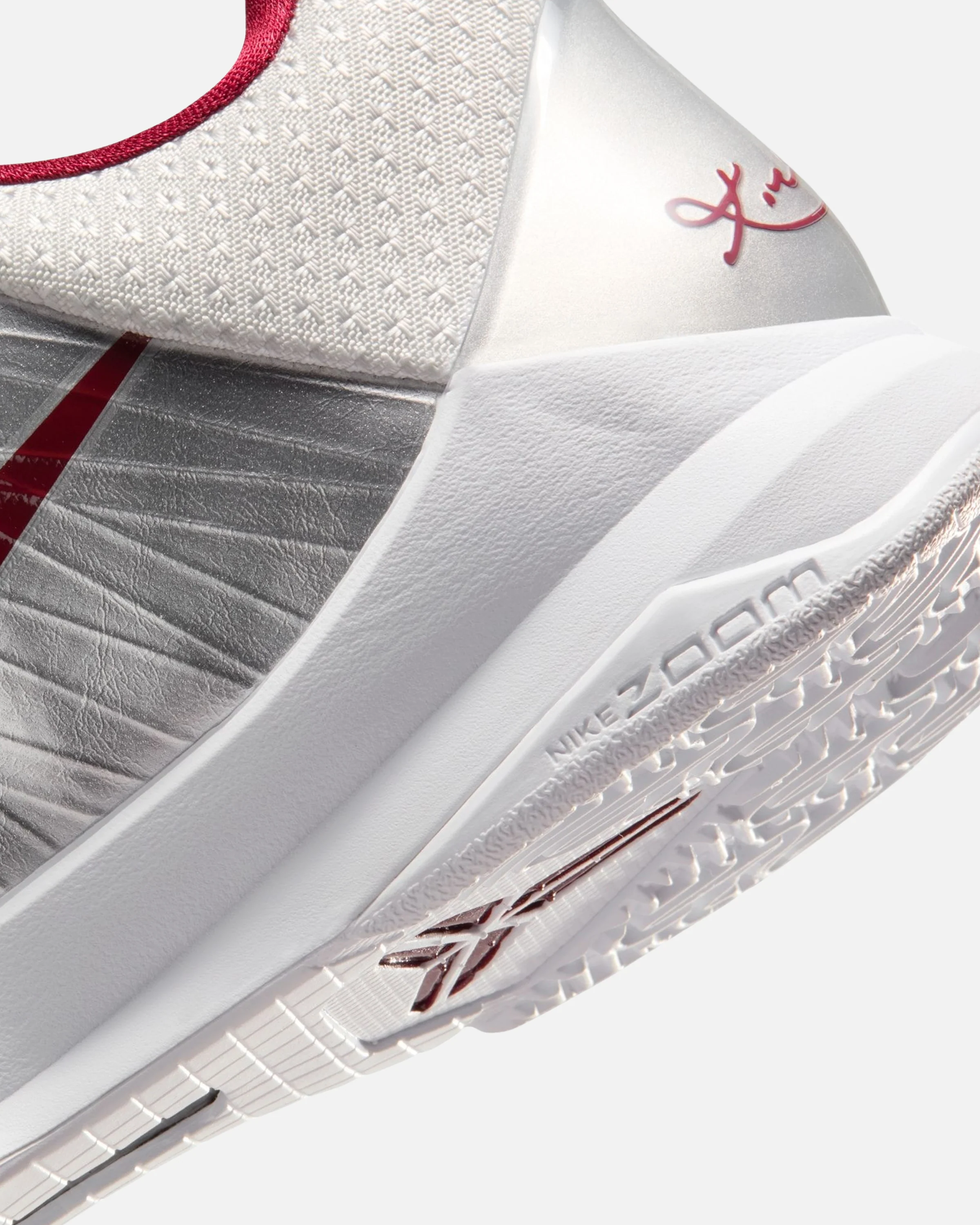 NIKE KOBE V PROTRO - METALLICSILVER/ TEAMRED/ WHITE - Image 8