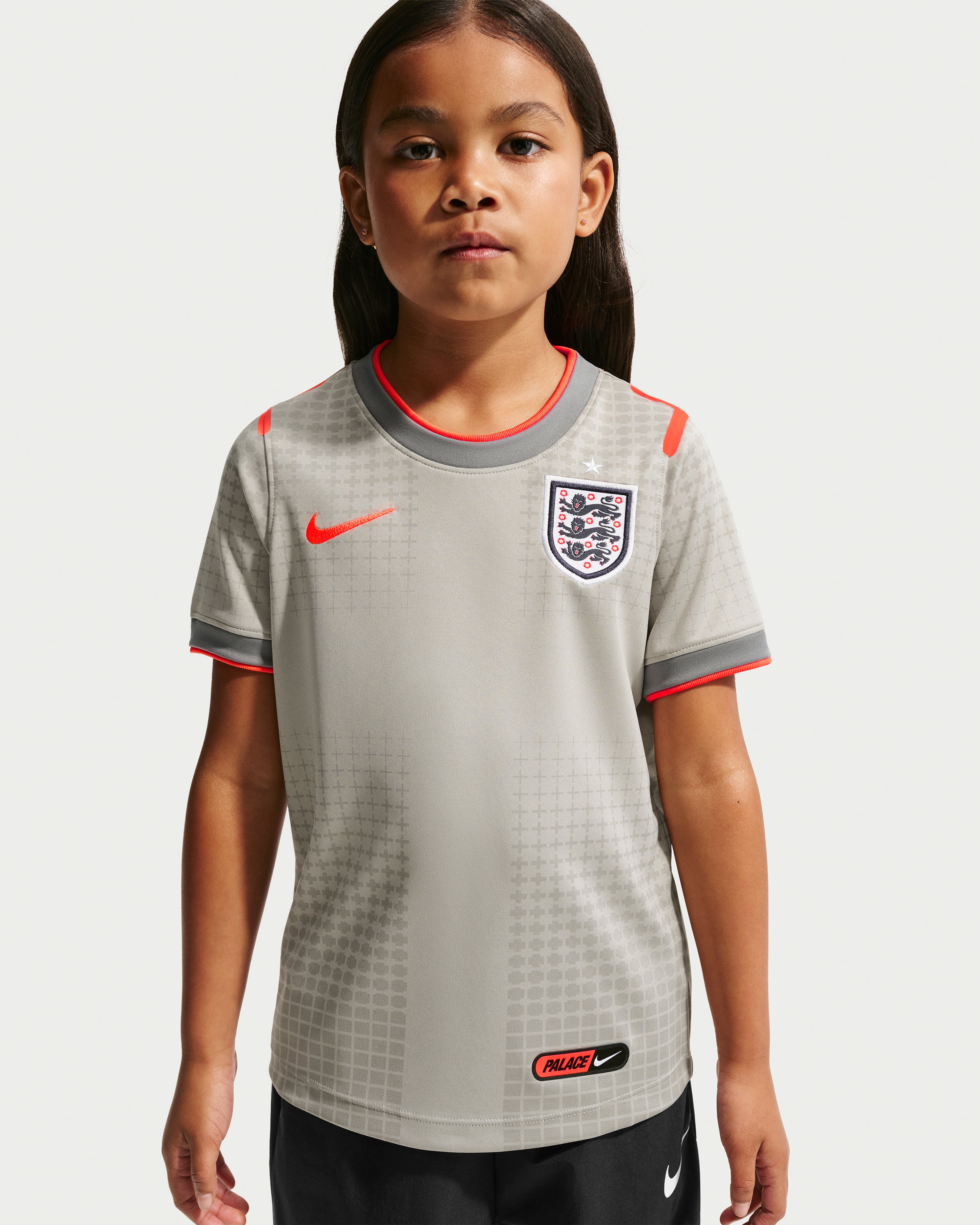NIKE LITTLE KIDS X PALACE ENG PREMATCH JERSEY - PEWTER GREY