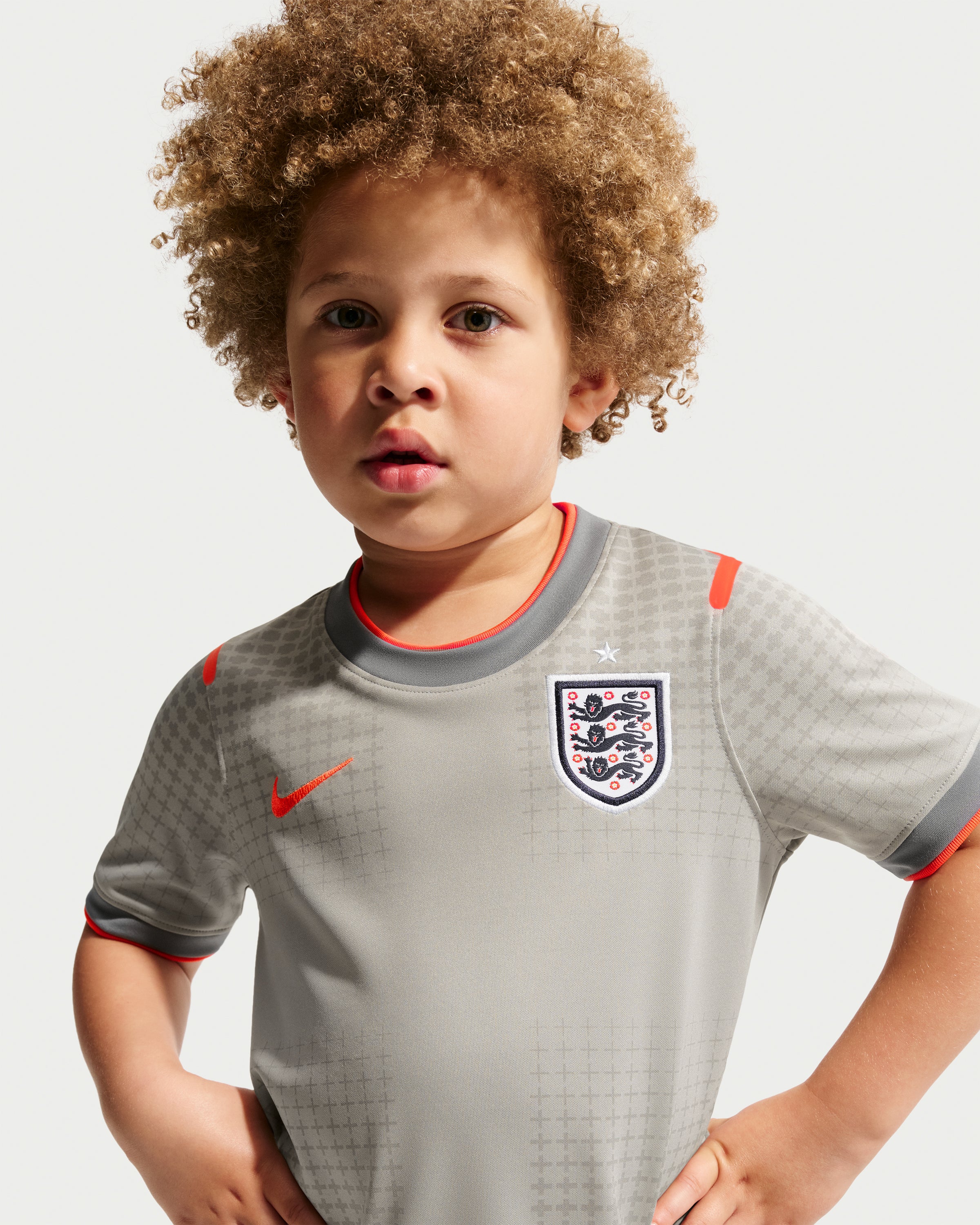 NIKE LITTLE KIDS X PALACE ENG PREMATCH JERSEY - PEWTER GREY - Image 3