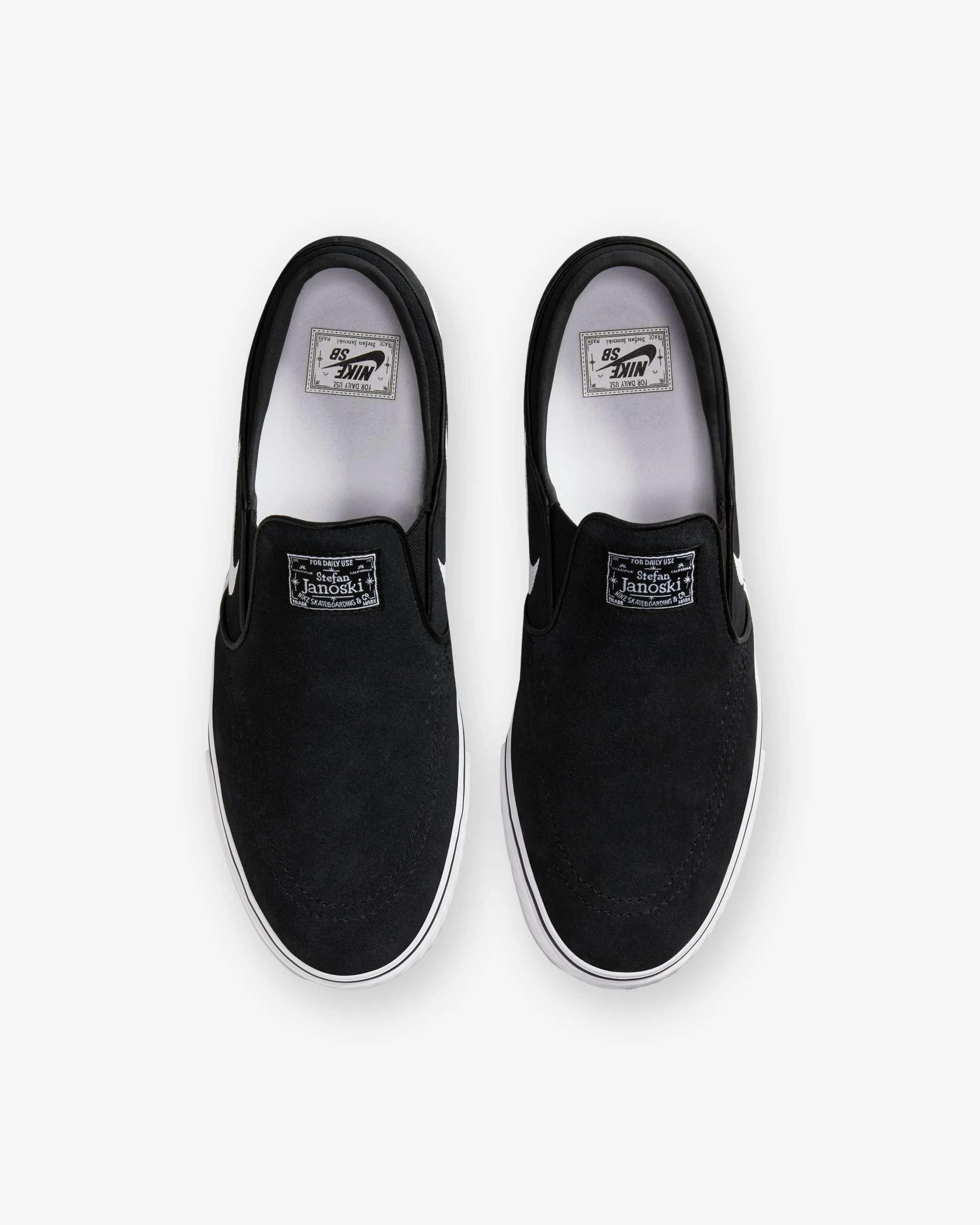 NIKE SB ZOOM JANOSKI+ SLIP ON - BLACK/ WHITE - Image 4