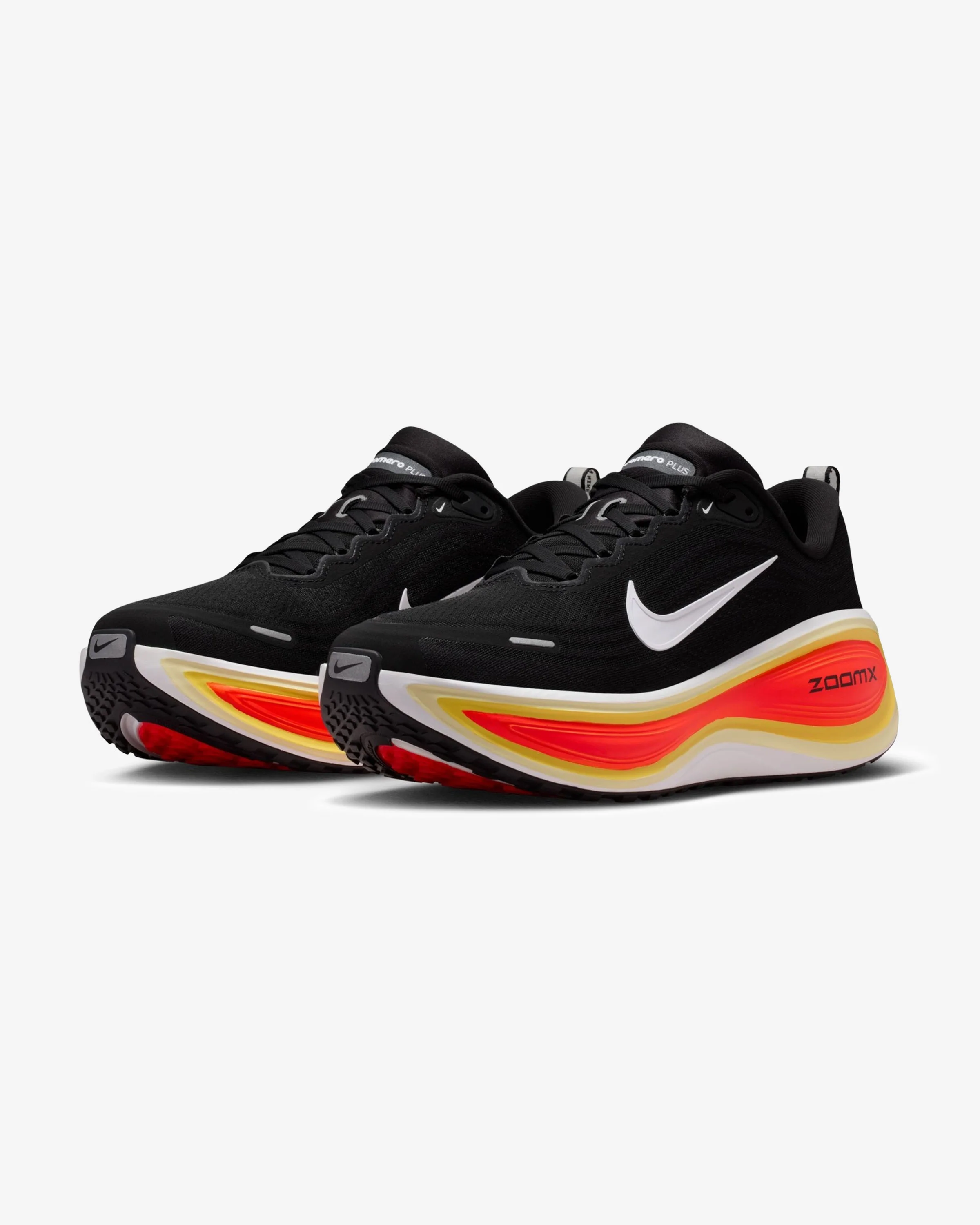 NIKE VOMERO PLUS - BLACK/ WHITE/ BRIGHT CRIMSON