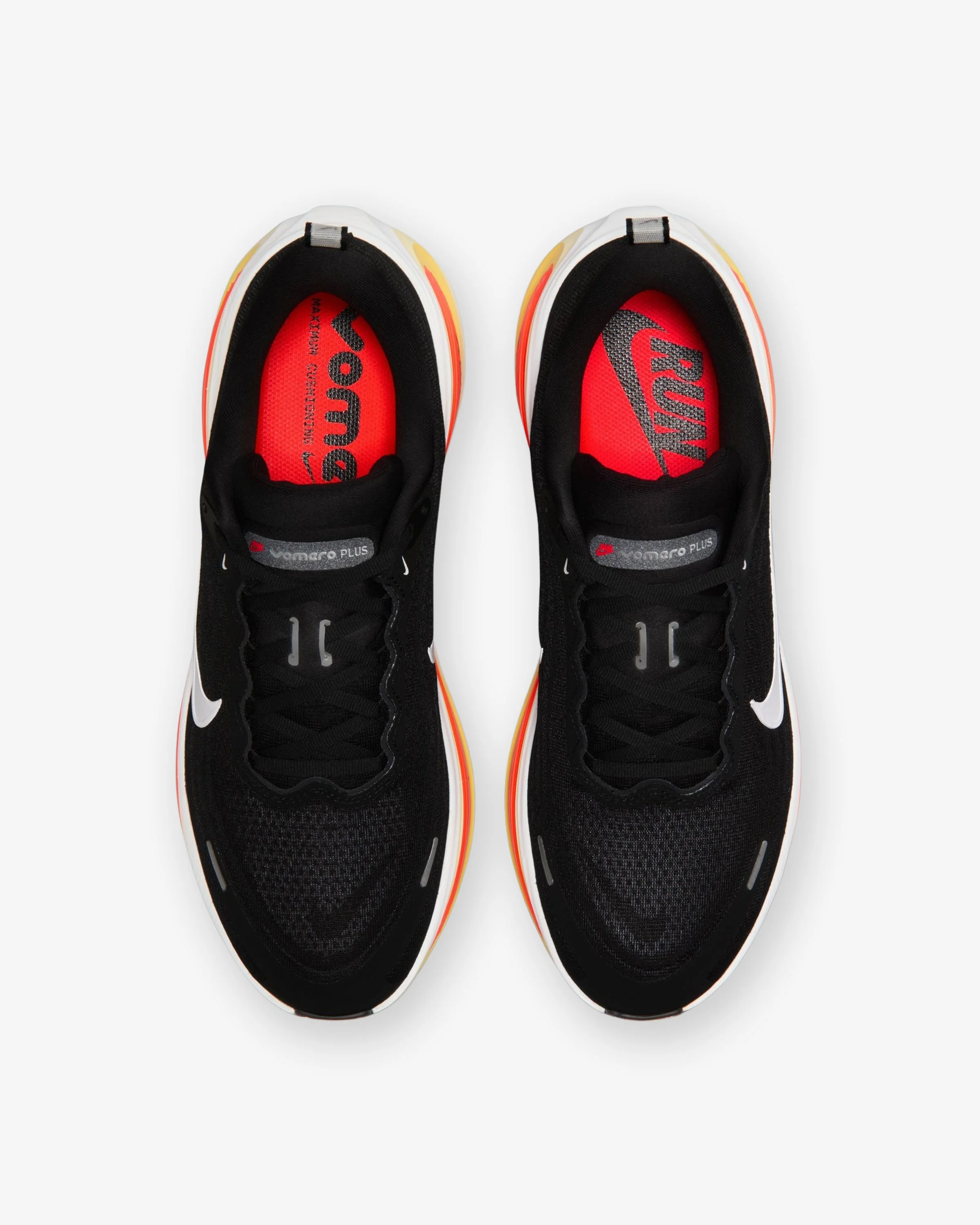 NIKE VOMERO PLUS - BLACK/ WHITE/ BRIGHT CRIMSON - Image 4