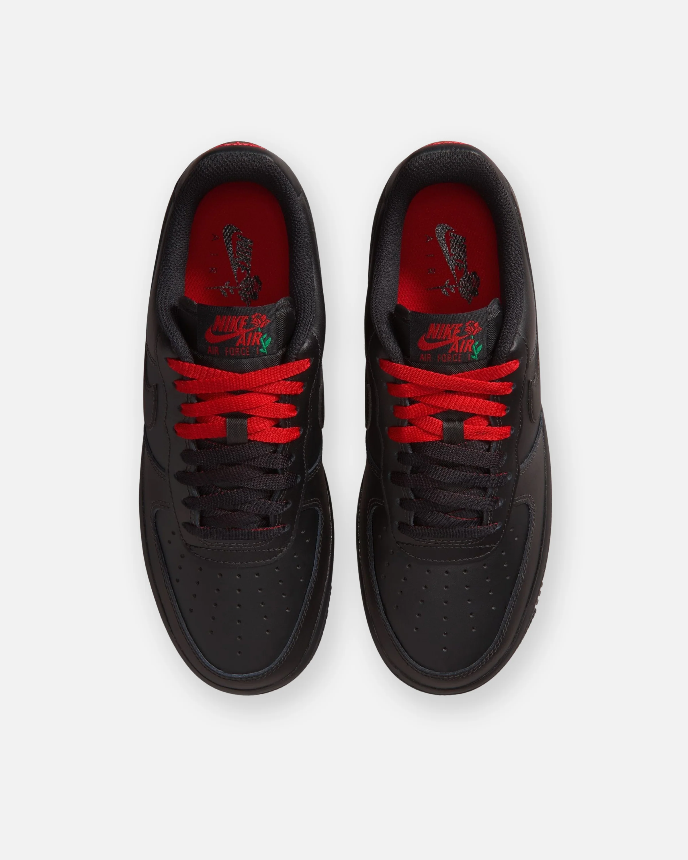 NIKE WMNS AIR FORCE 1 '07 SE - BLACK/ SPORT RED/ PINE GREEN - Image 3