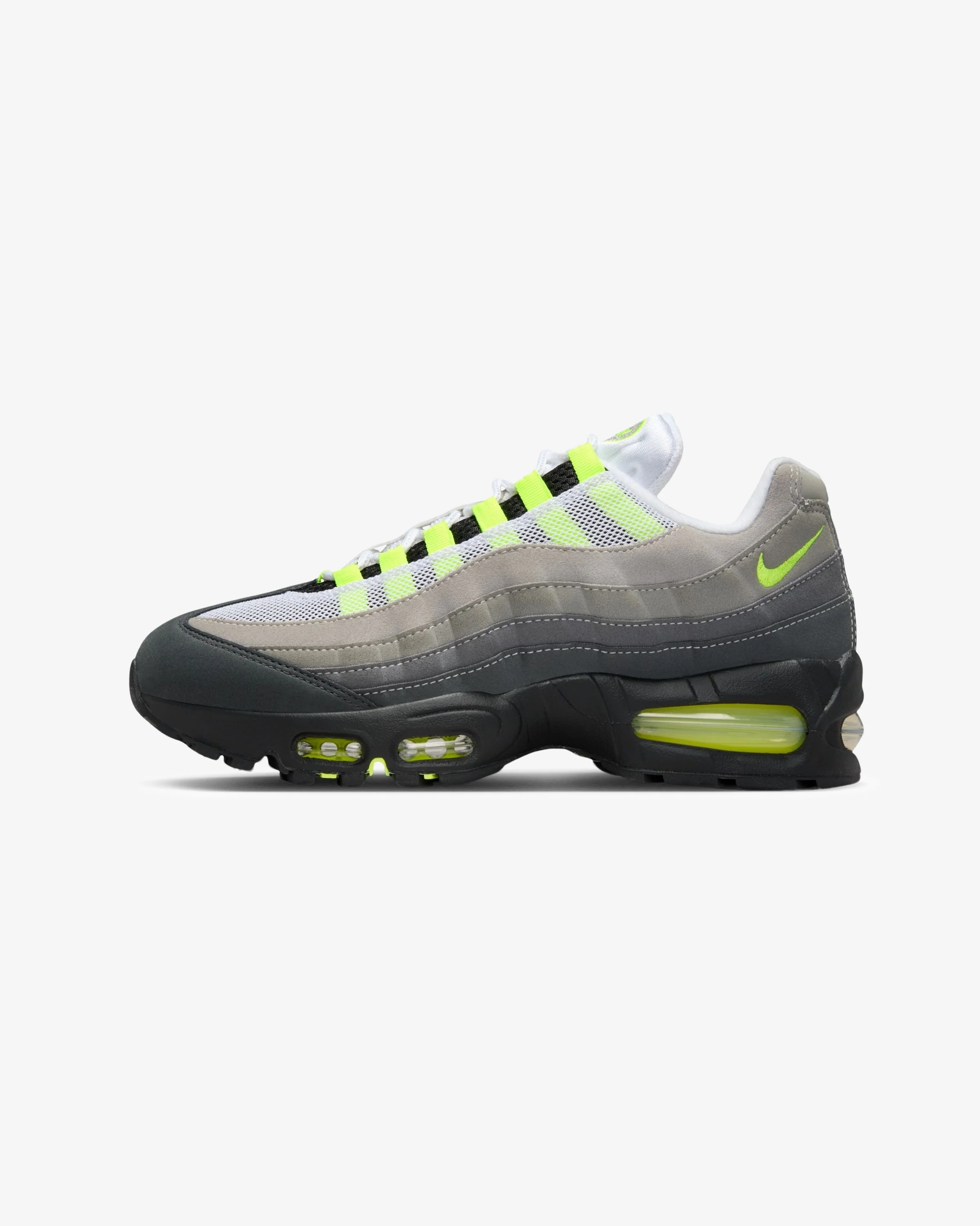 NIKE WMNS AIR MAX 95 "BIG BUBBLE" - BLACK/ NEON YELLOW - Image 2