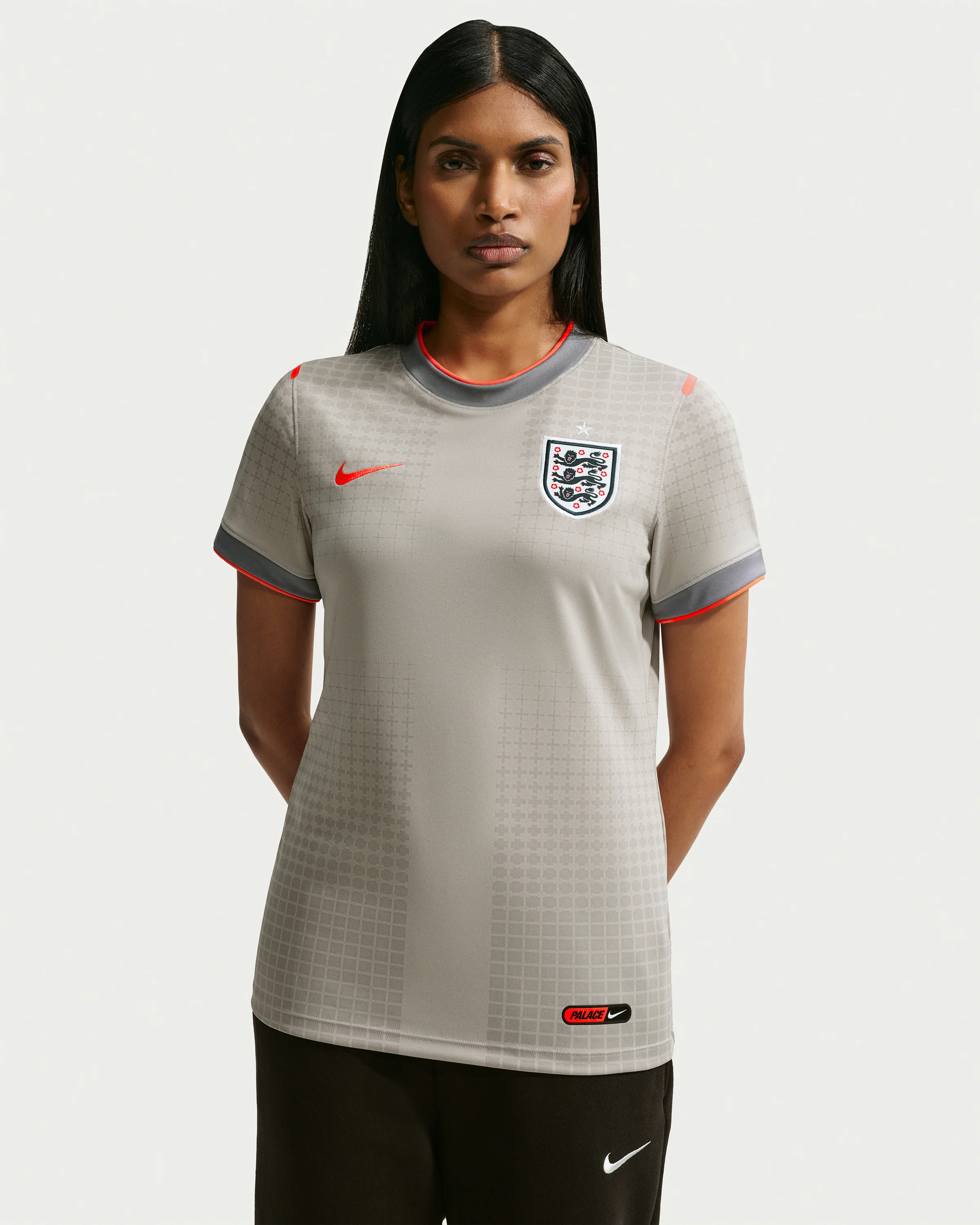 NIKE WMNS X PALACE ENG PREMATCH JERSEY - PEWTER GREY