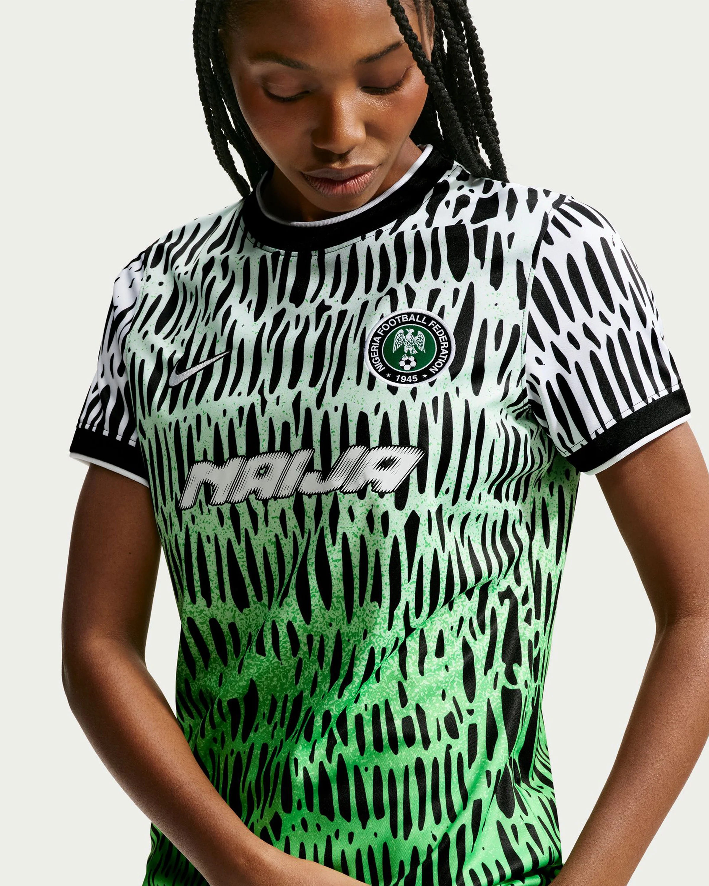 NIKE WMNS X SLAWN NG PREMATCH JERSEY - BLACK/ WHITE - Image 4