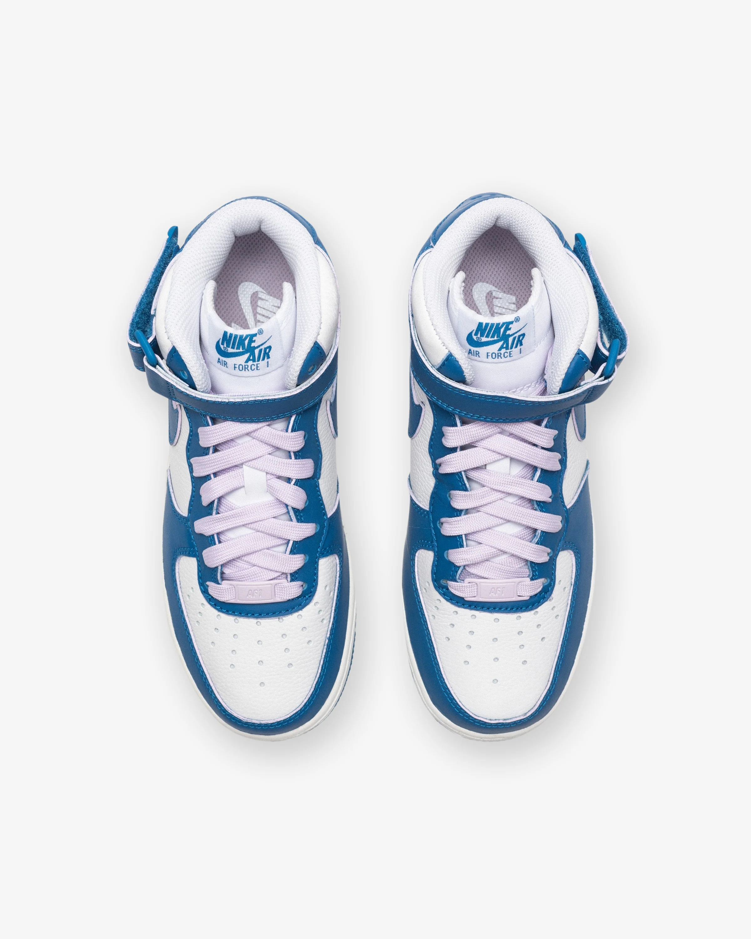 NIKE WOMEN'S AIR FORCE 1 '07 MID - WHITE/ MILITARYBLUE/ SAIL - Image 4