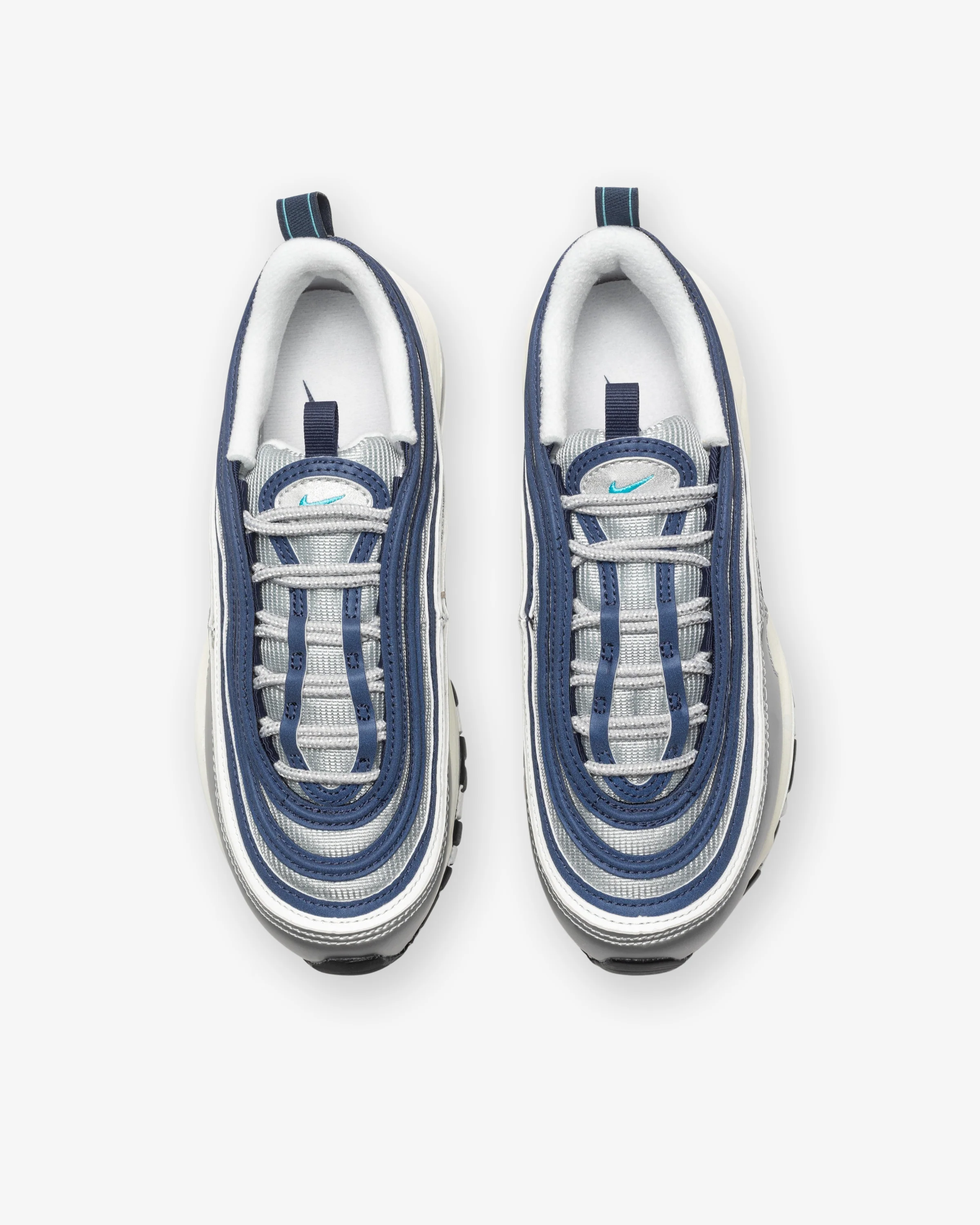 NIKE WOMEN'S AIR MAX 97 - METALLICSILVER/ CHLORINEBLUE - Image 4