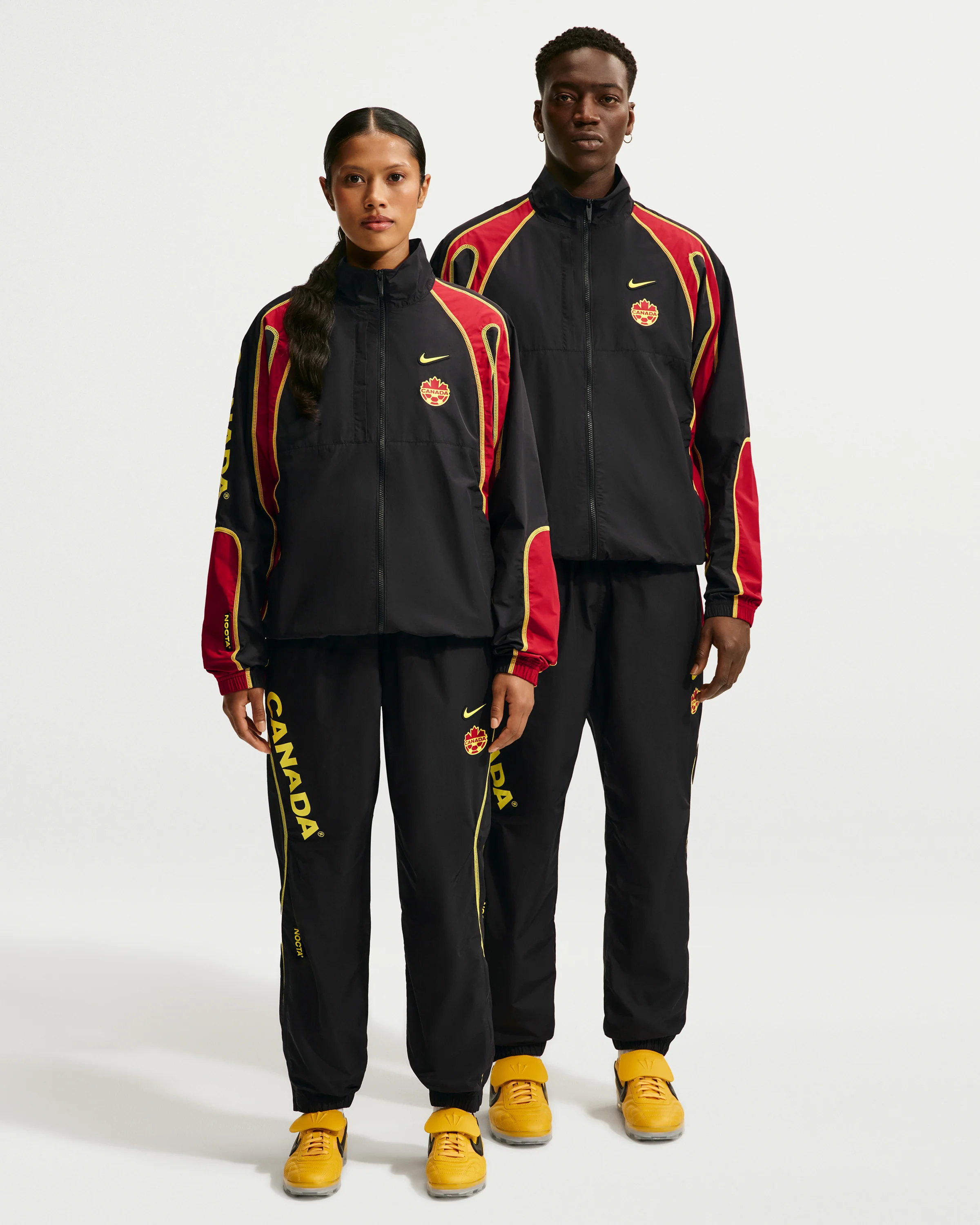 NIKE X NOCTA CA TRACK PANT - BLACK/ GYM RED - Image 8