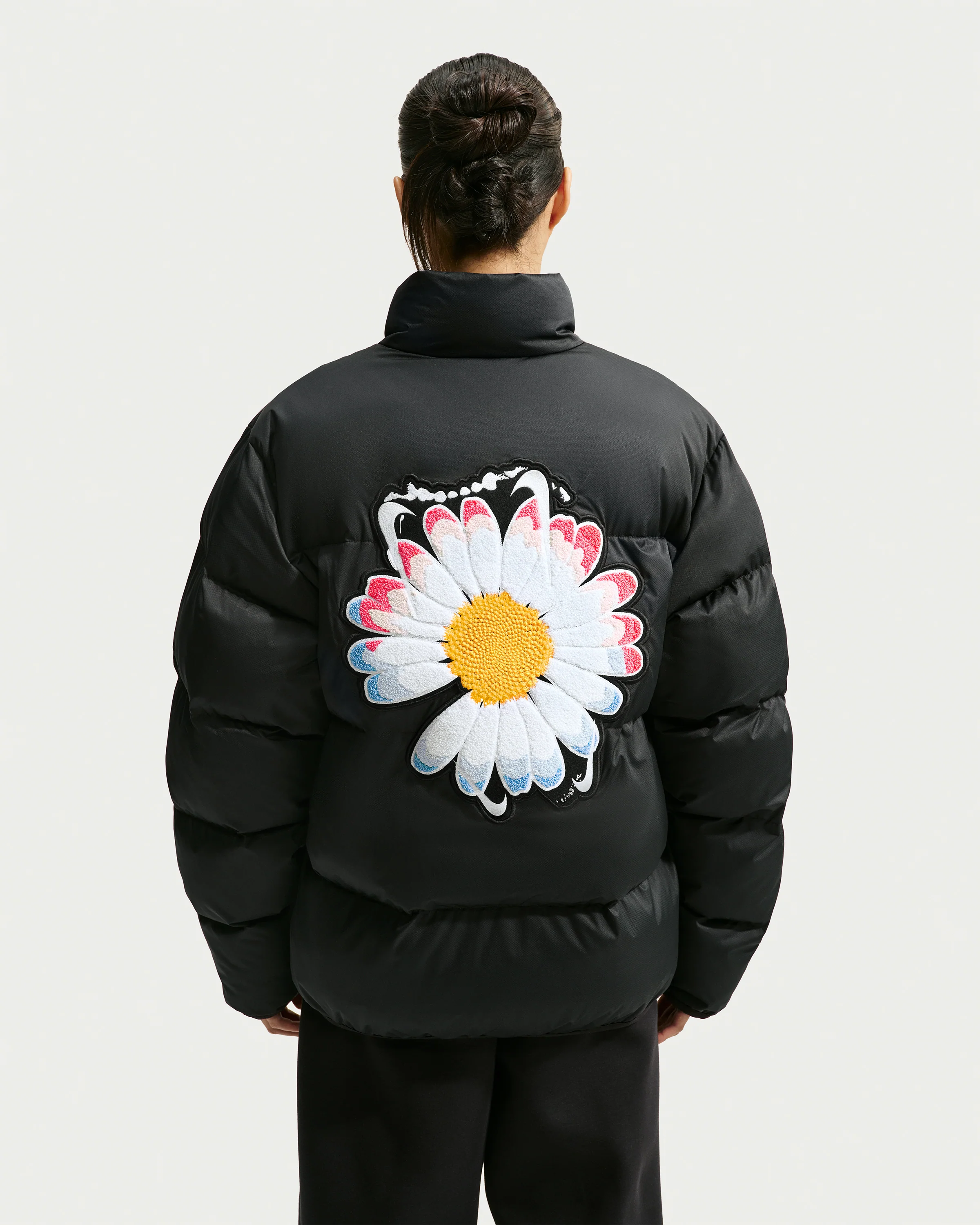 NIKE X PEACEMINUSONE KR PUFFER JACKET - BLACK/ WHITE - Image 4